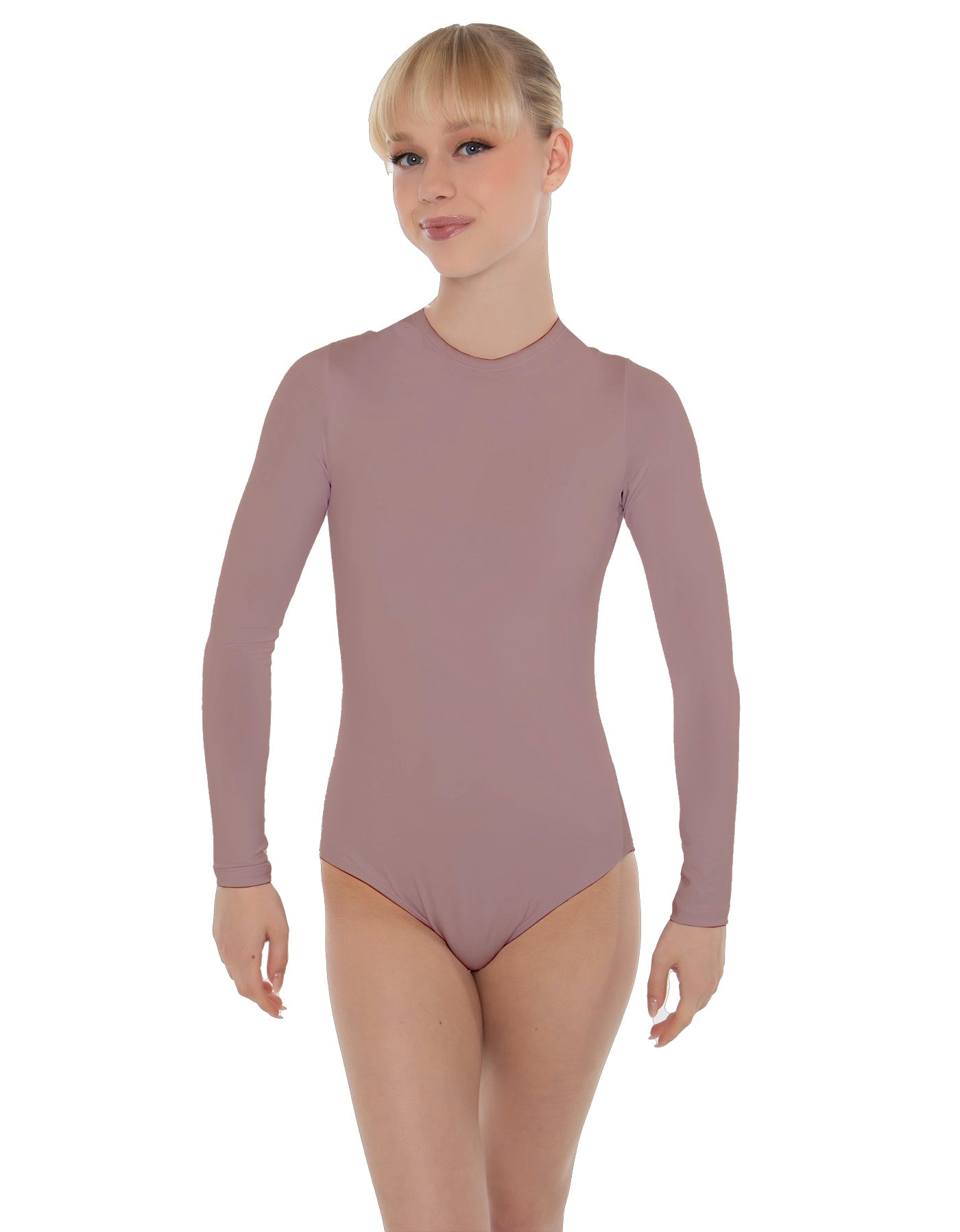 Solid Lycra LS Keyhole Leotard