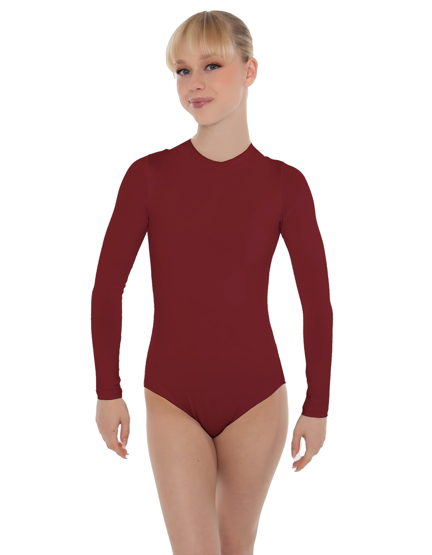 Solid Lycra LS Keyhole Leotard