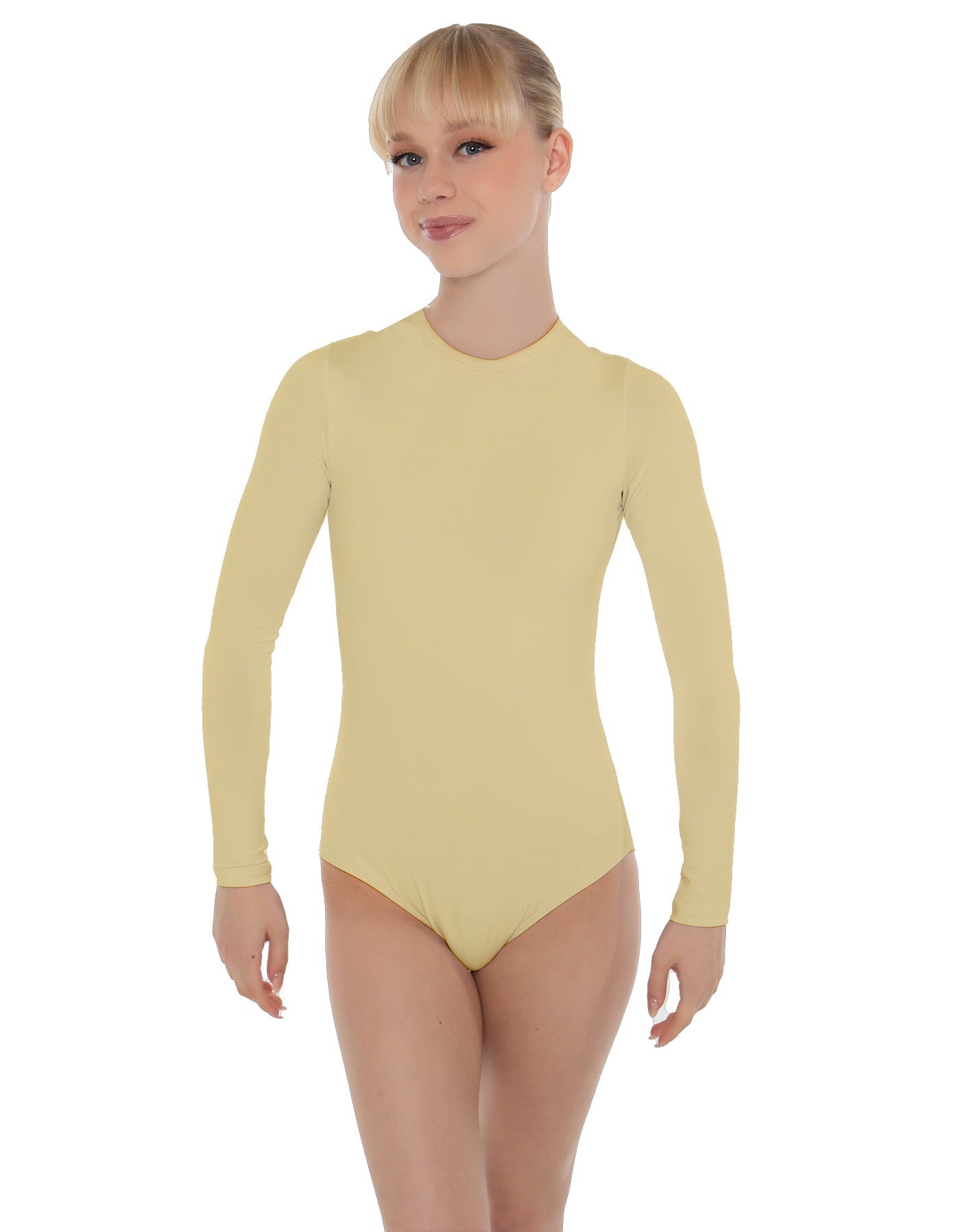 Solid Lycra LS Keyhole Leotard