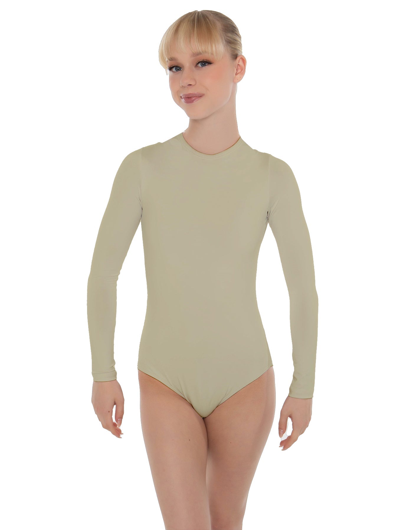 Solid Lycra LS Keyhole Leotard