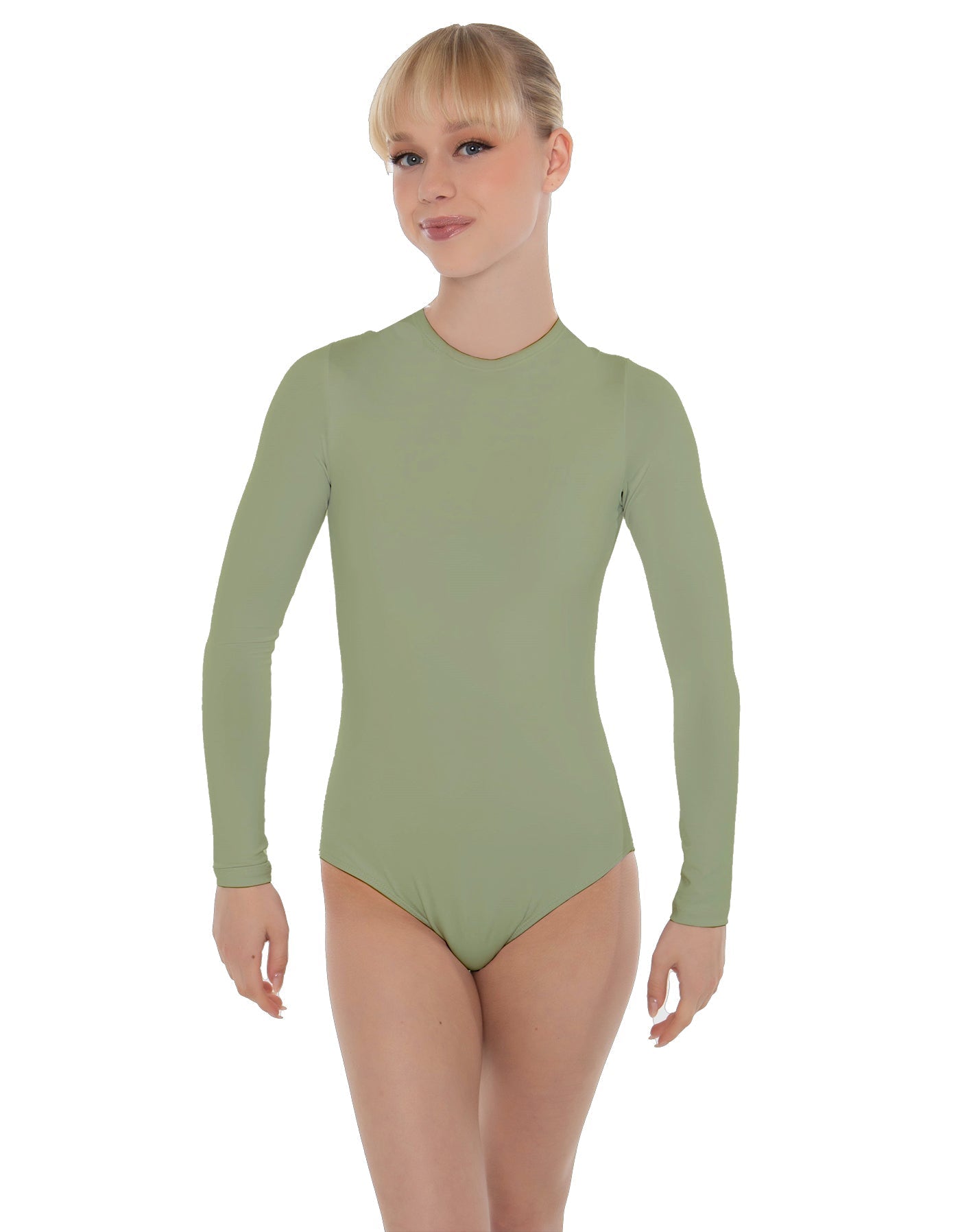 Solid Lycra LS Keyhole Leotard