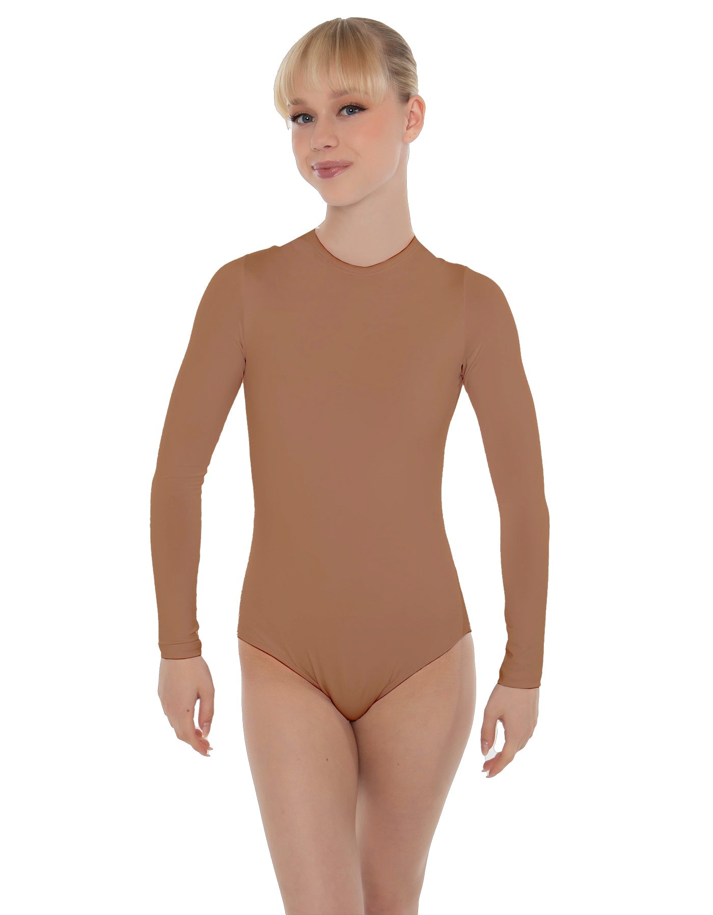 Solid Lycra LS Keyhole Leotard