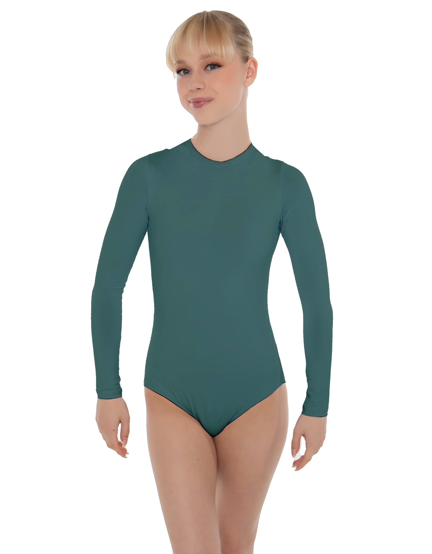 Solid Lycra LS Keyhole Leotard