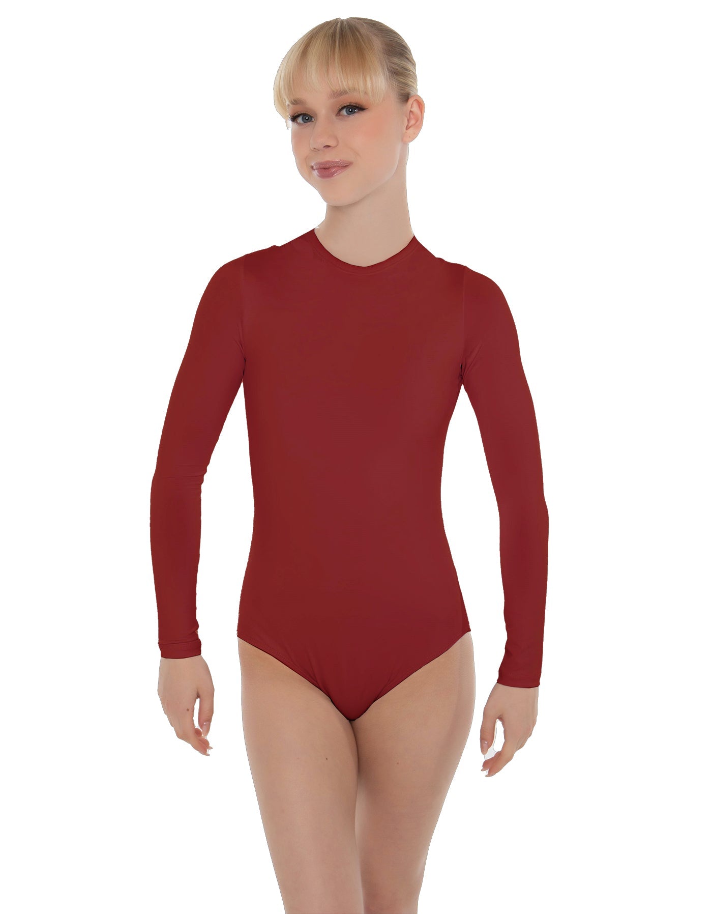 Solid Lycra LS Keyhole Leotard