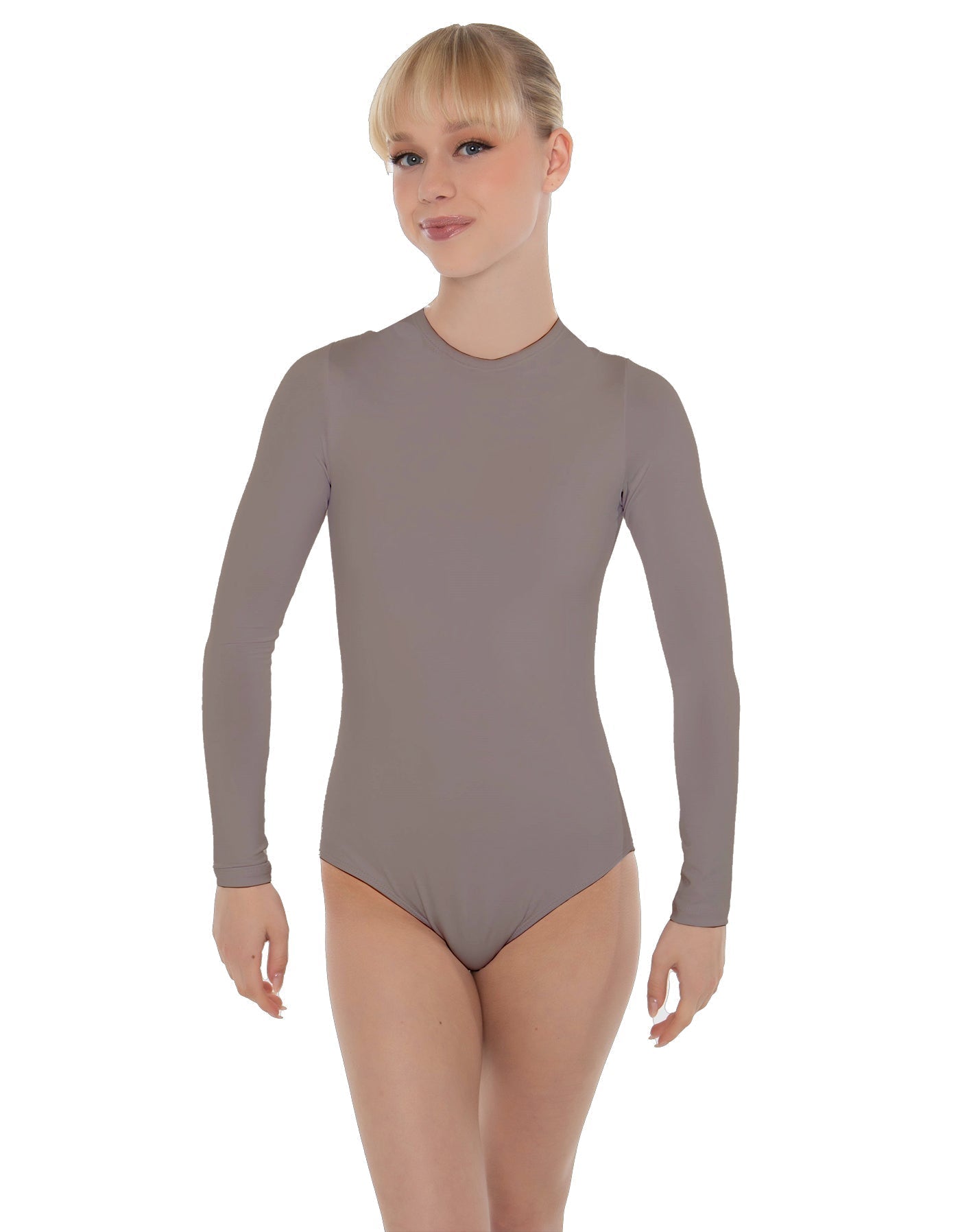 Solid Lycra LS Keyhole Leotard