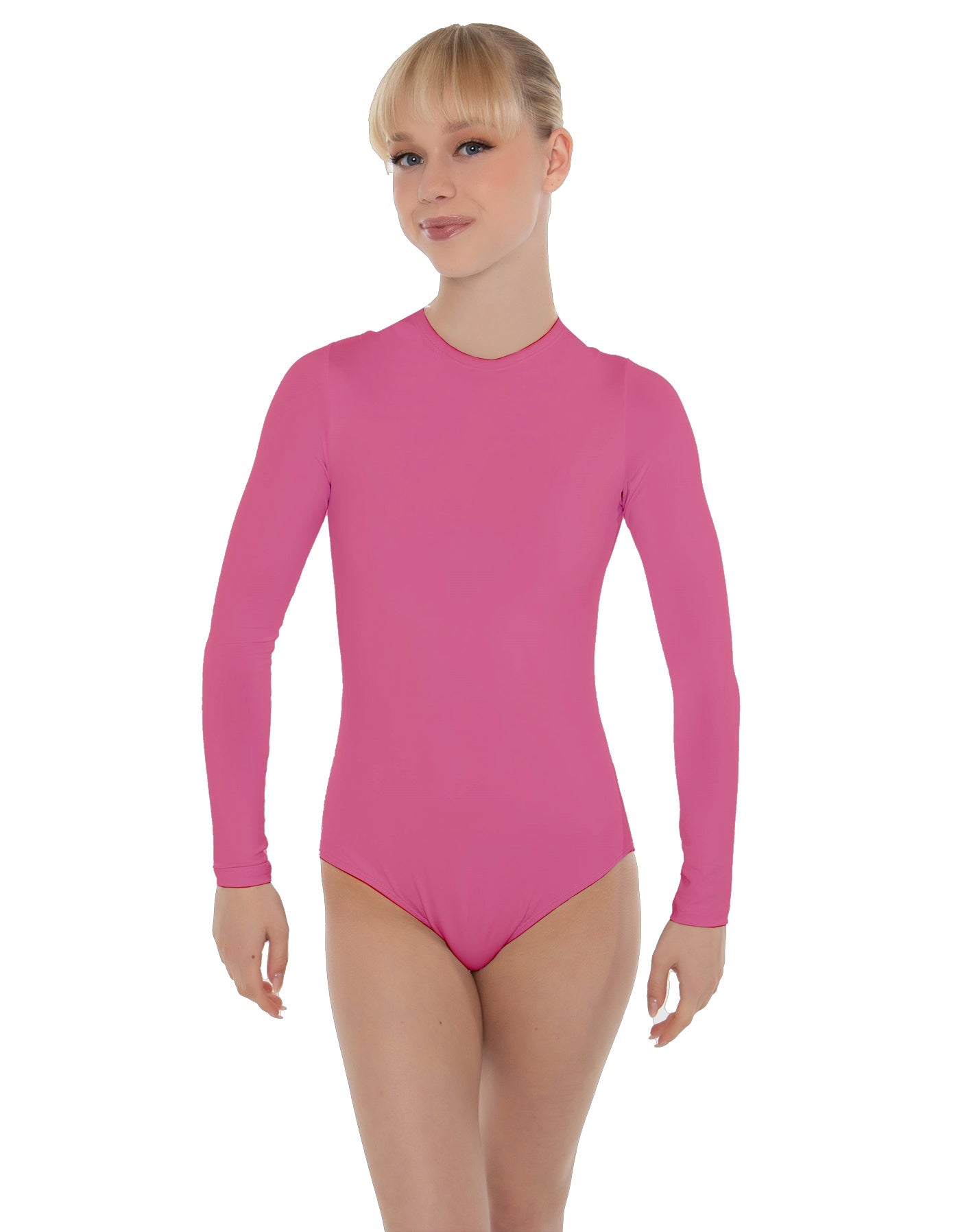 Solid Lycra LS Keyhole Leotard