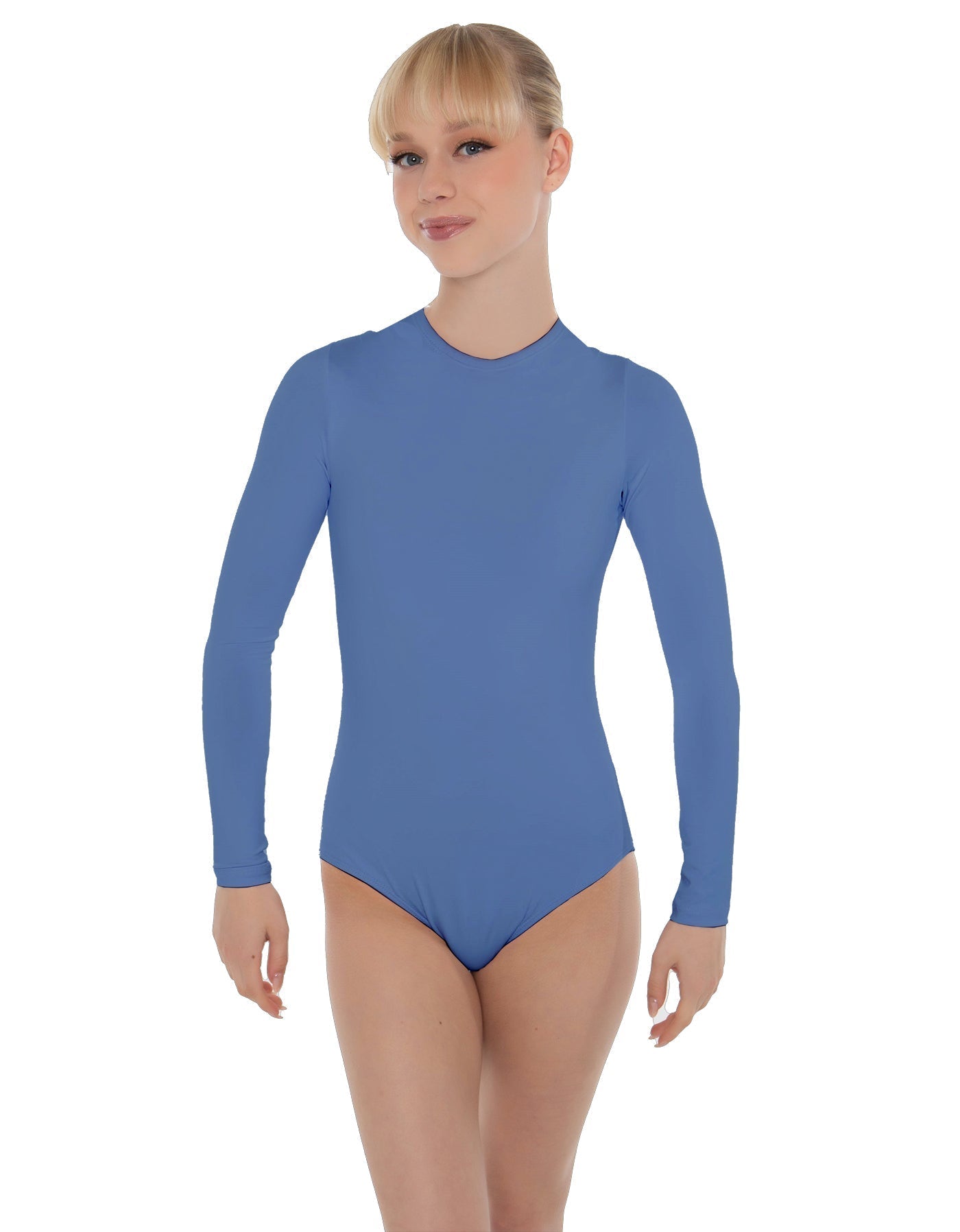 Solid Lycra LS Keyhole Leotard