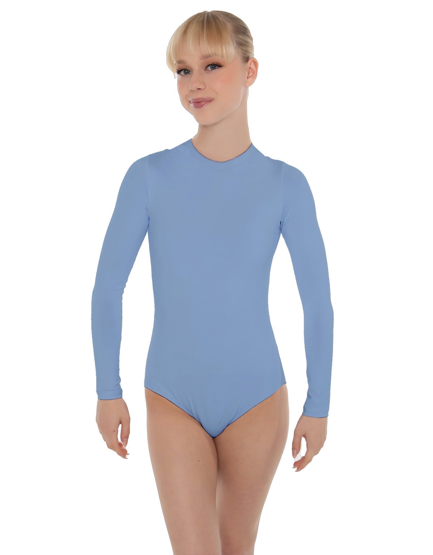 Solid Lycra LS Keyhole Leotard