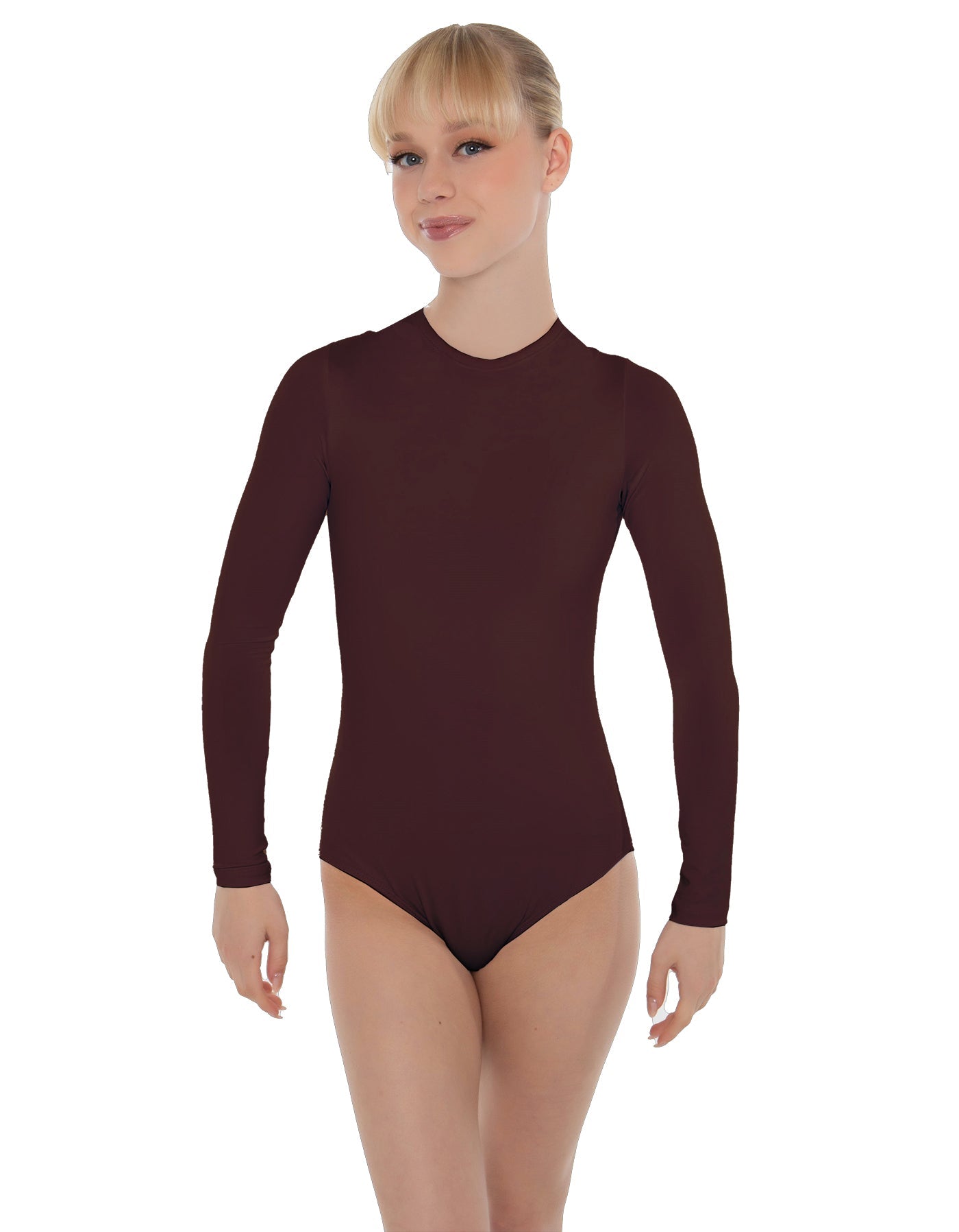 Solid Lycra LS Keyhole Leotard