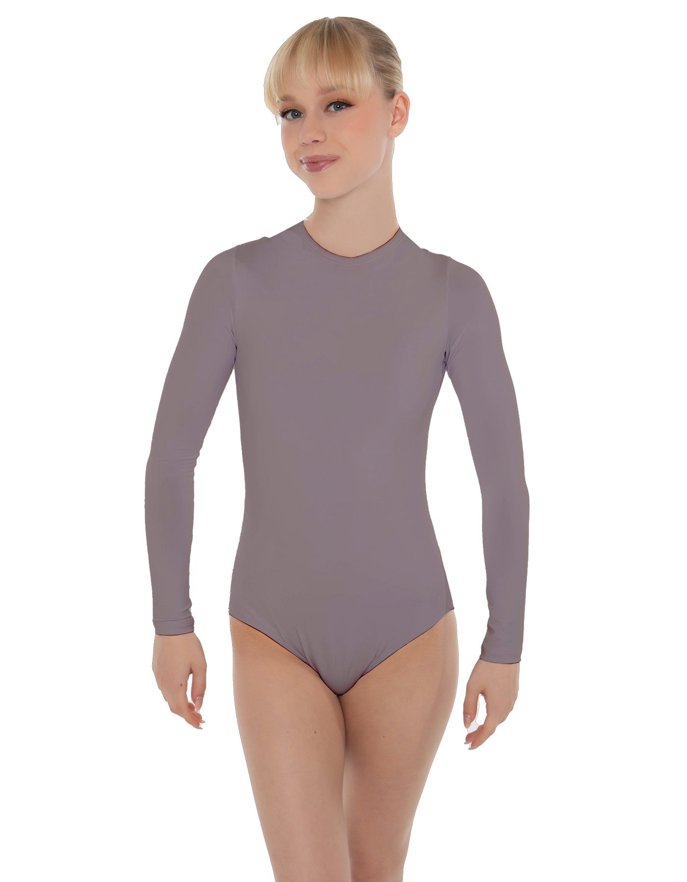 Solid Lycra LS Keyhole Leotard