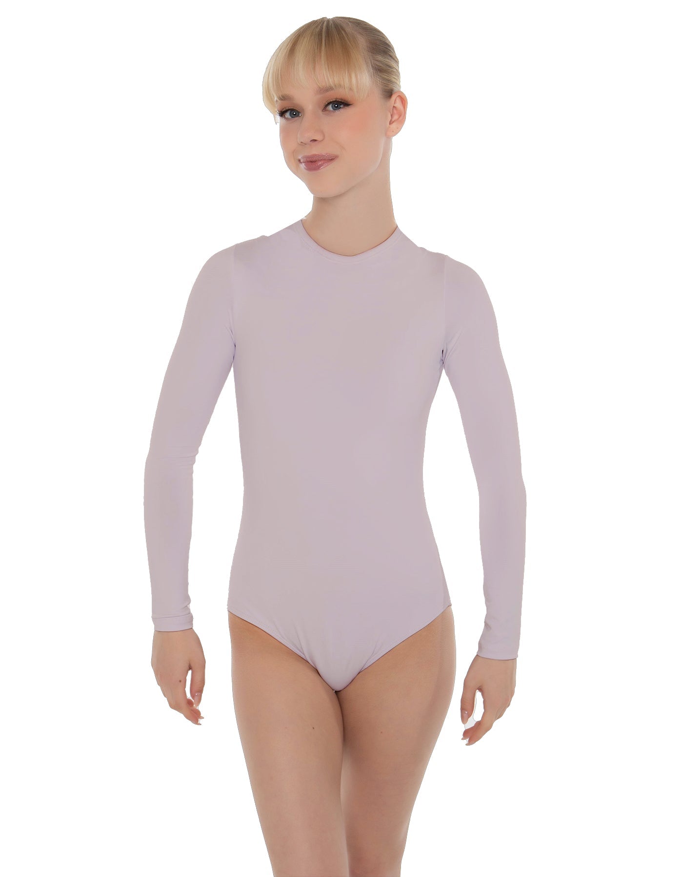 Solid Lycra LS Keyhole Leotard