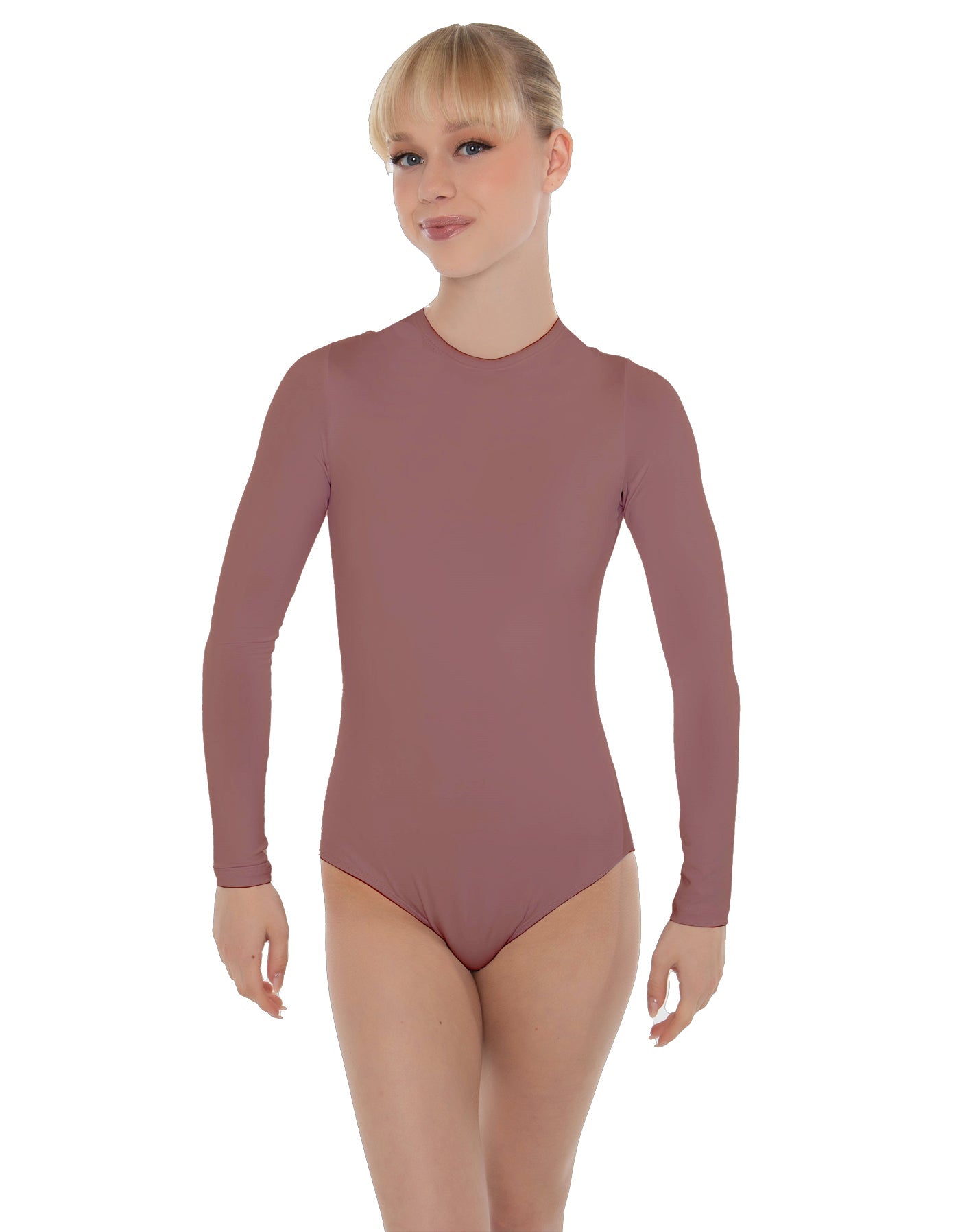Solid Lycra LS Keyhole Leotard