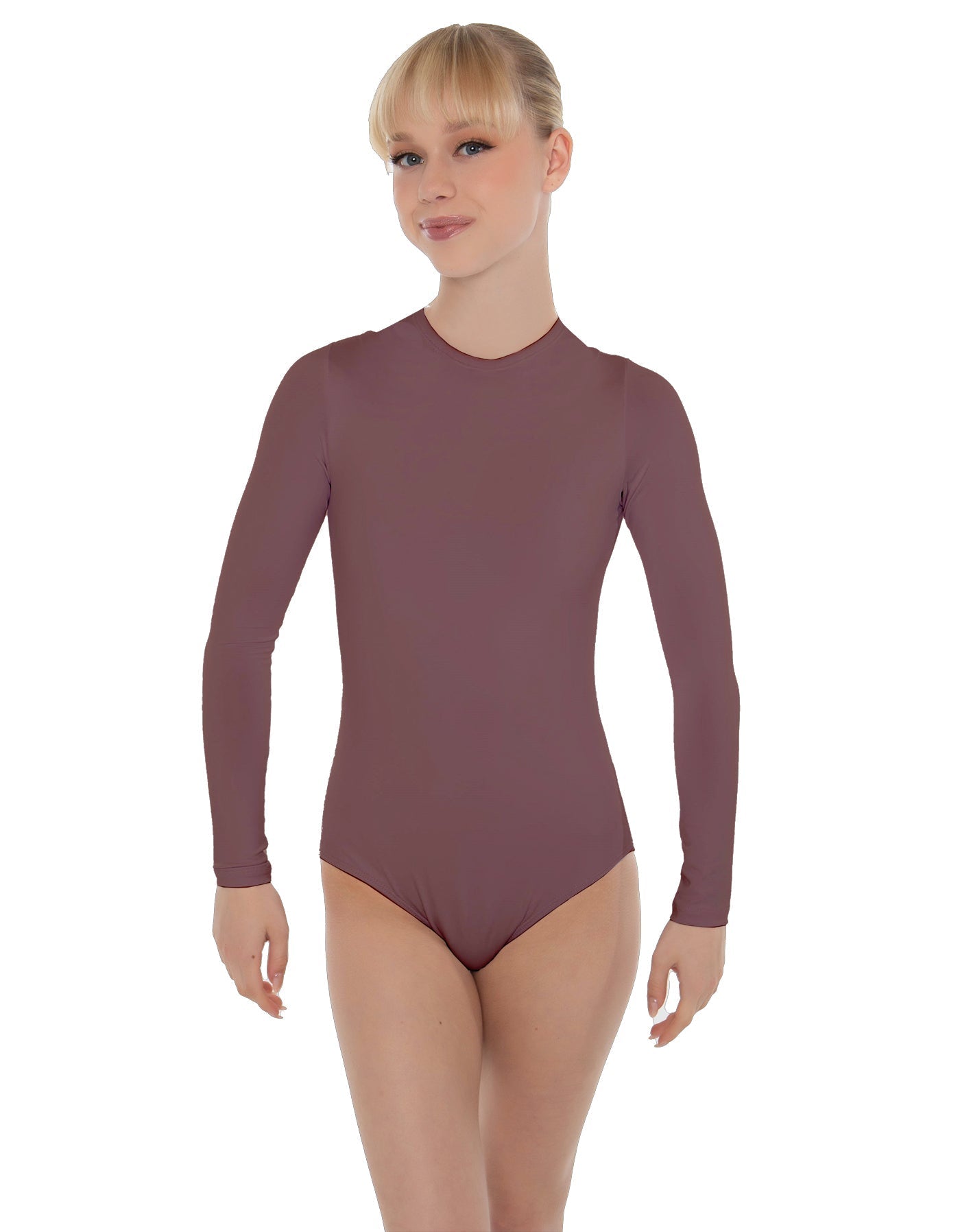 Solid Lycra LS Keyhole Leotard