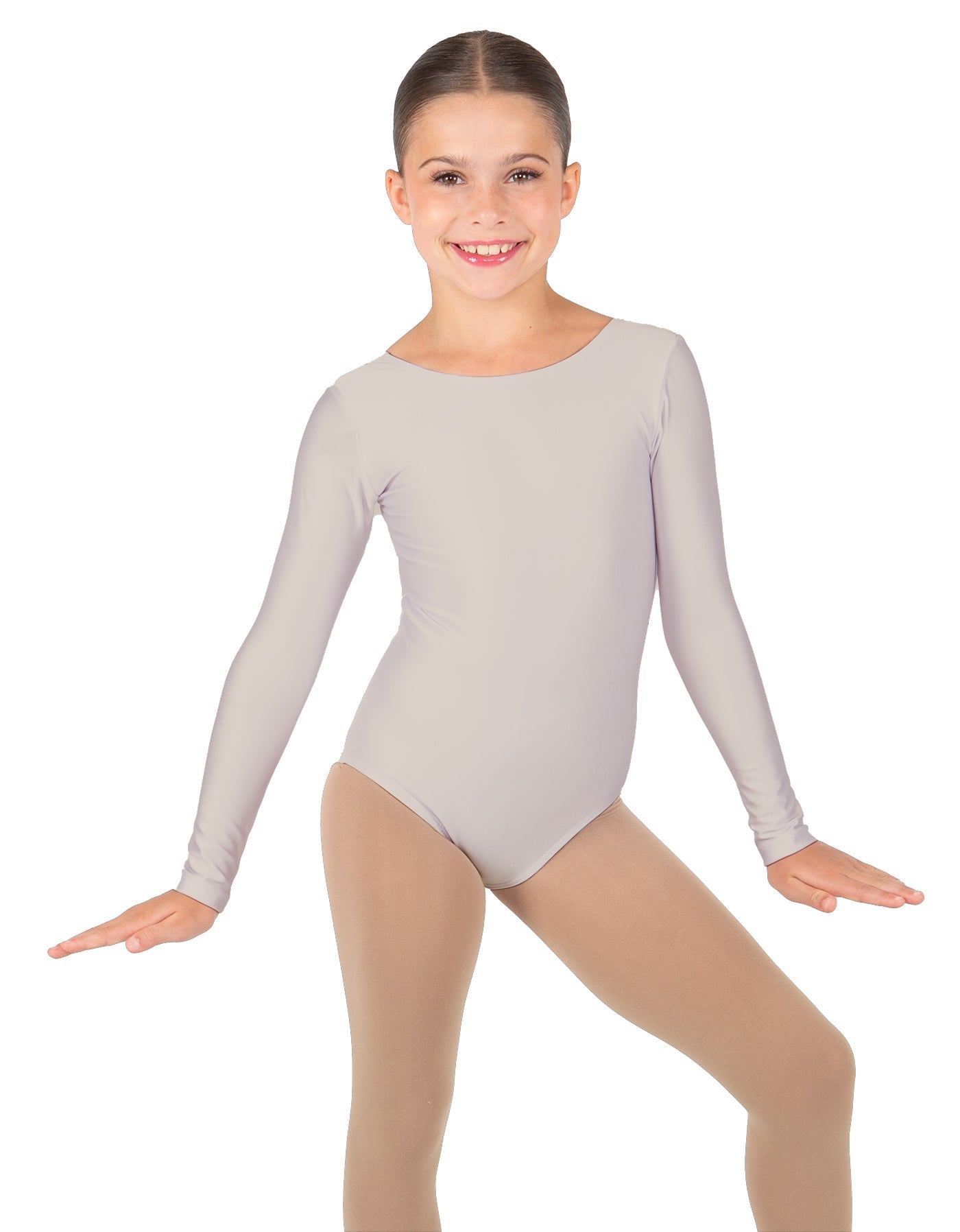 Solid Lycra Long Sleeve Leotard
