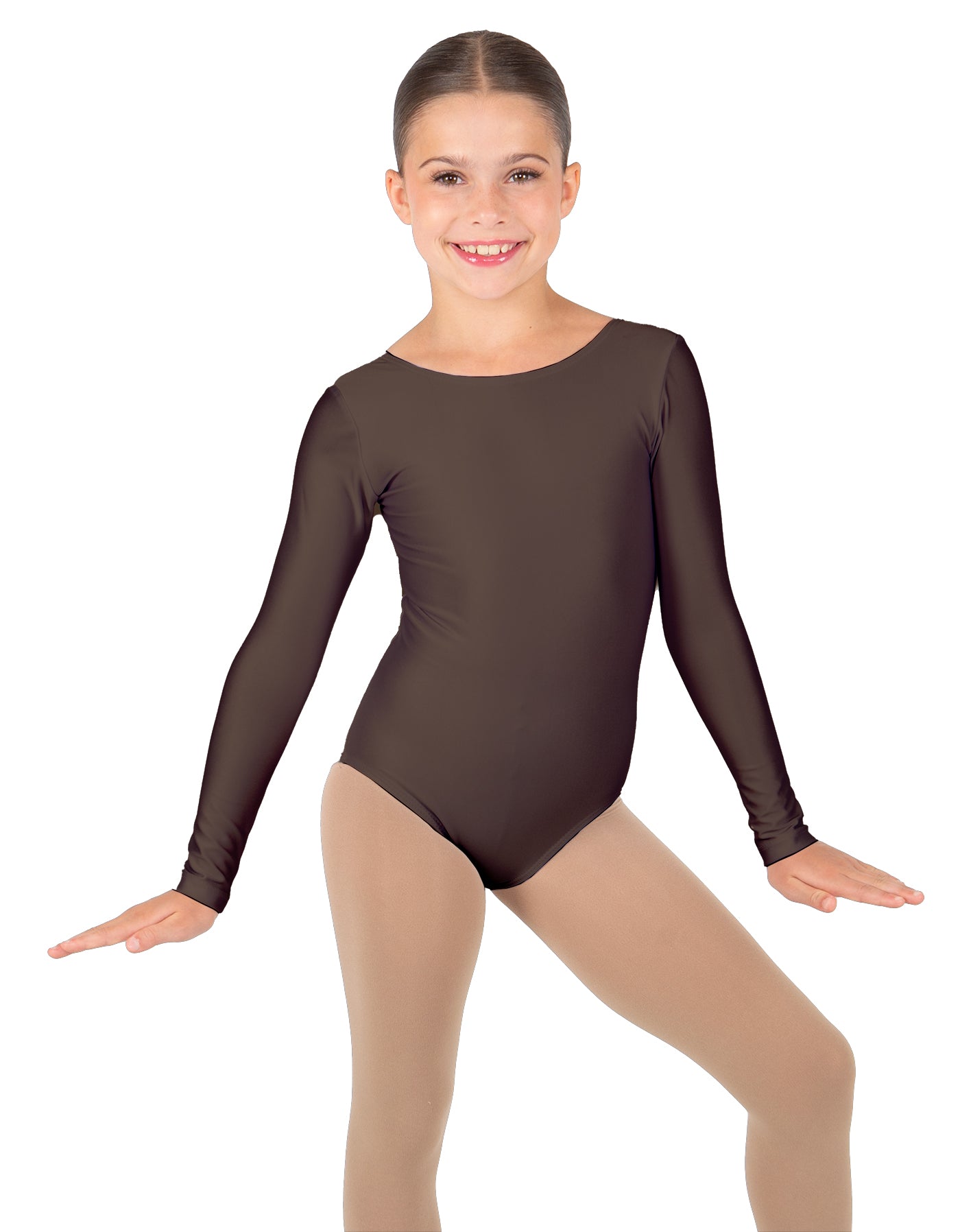Solid Lycra Long Sleeve Leotard