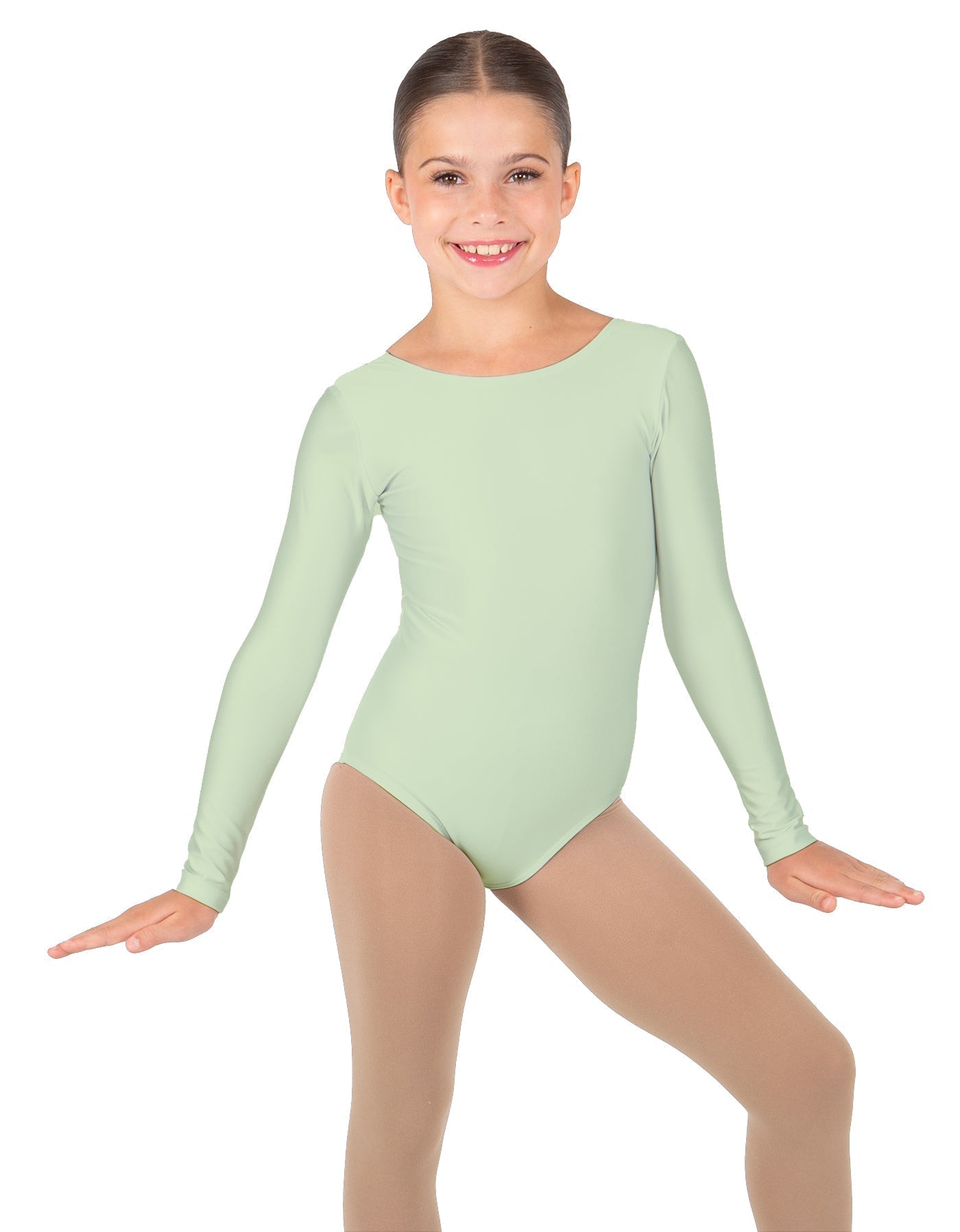 Solid Lycra Long Sleeve Leotard