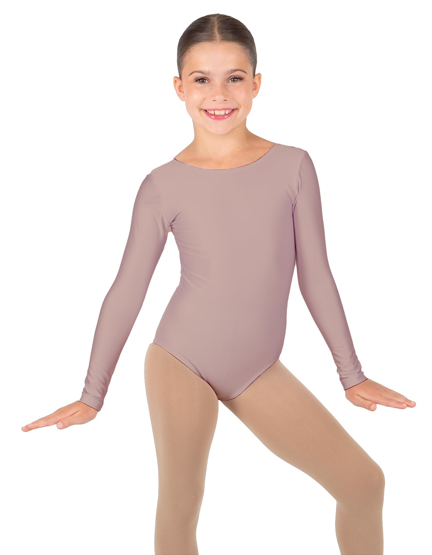 Solid Lycra Long Sleeve Leotard