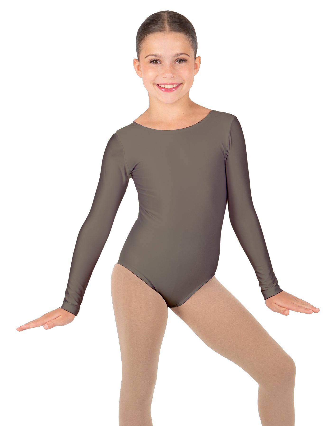 Solid Lycra Long Sleeve Leotard