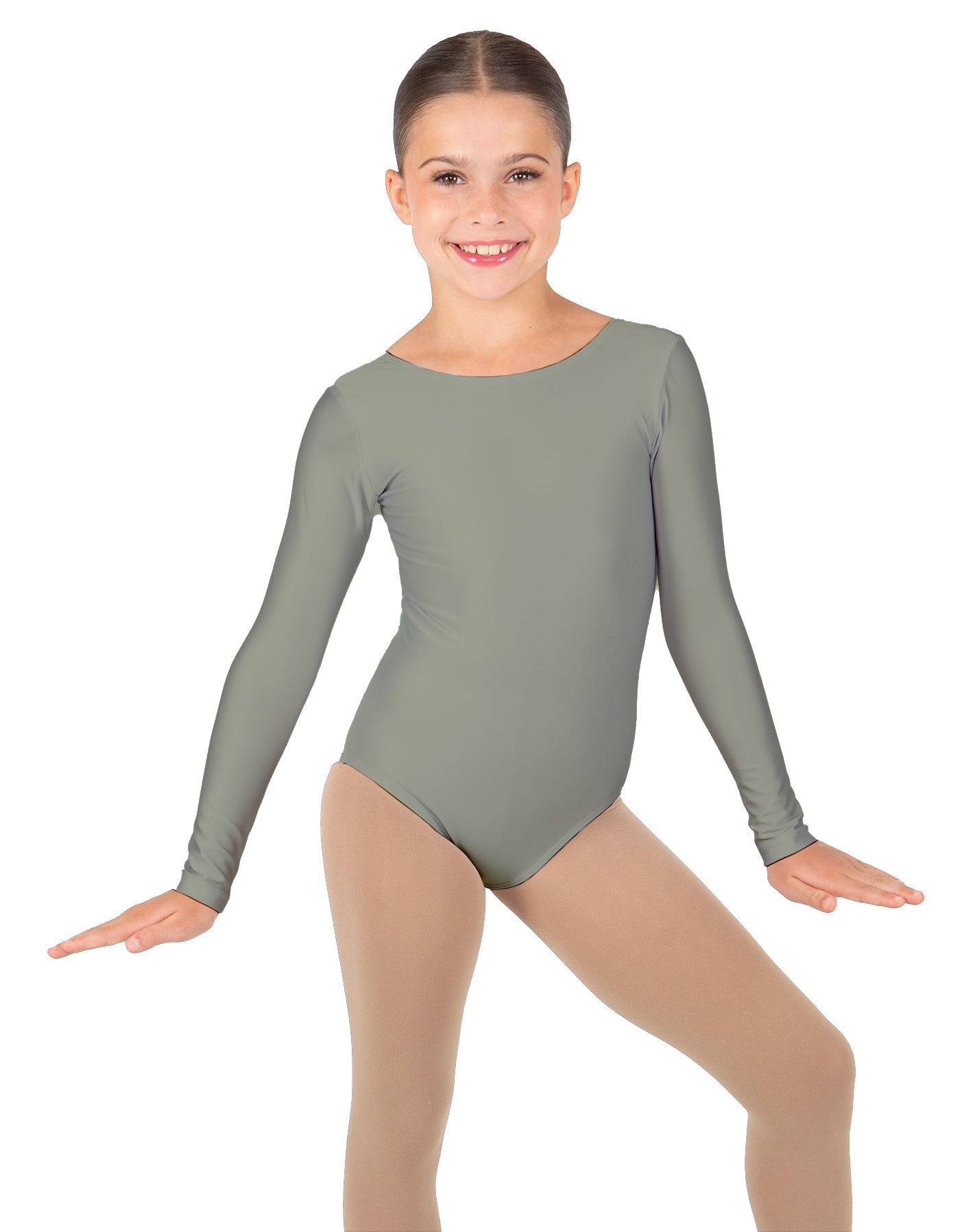 Solid Lycra Long Sleeve Leotard