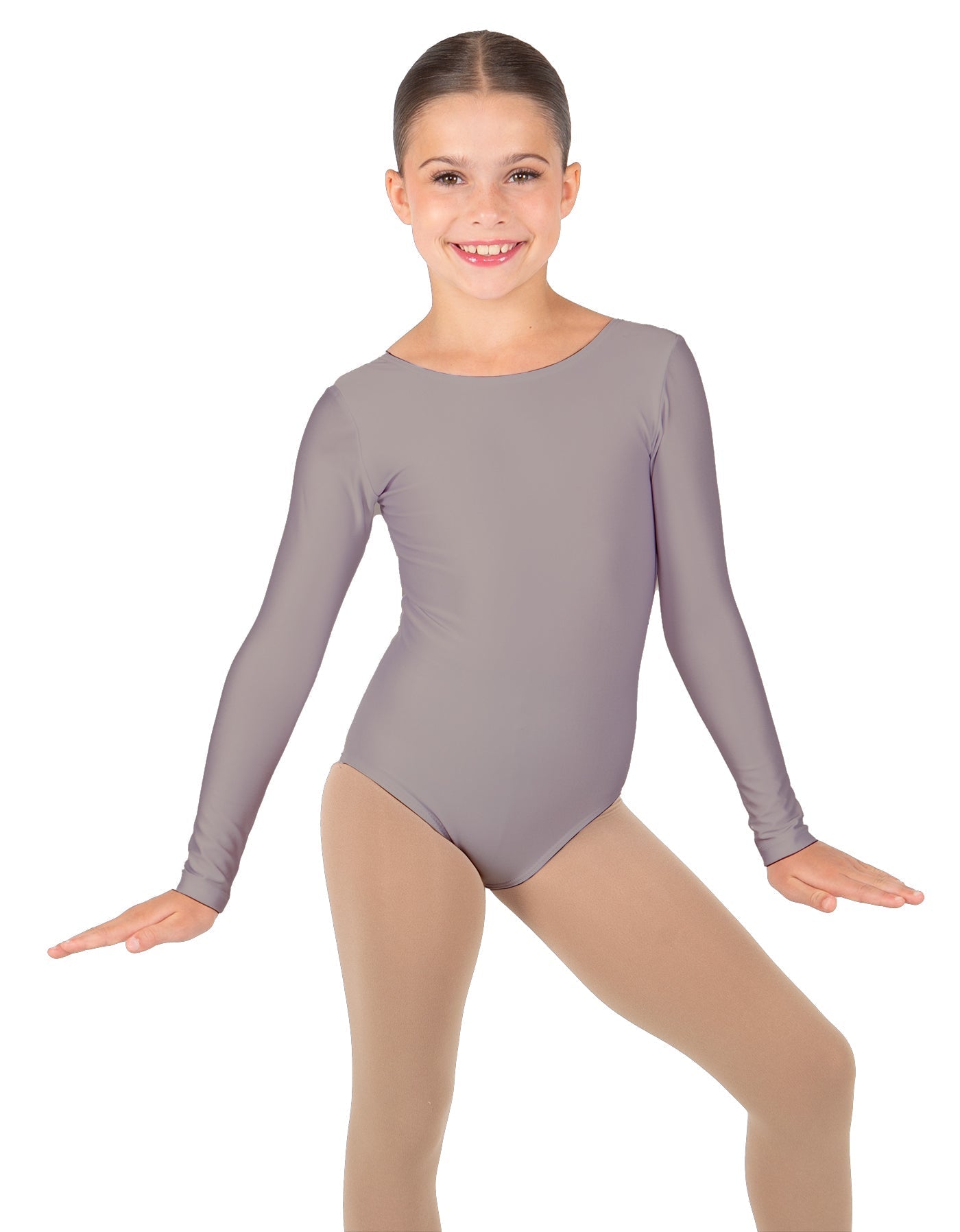 Solid Lycra Long Sleeve Leotard