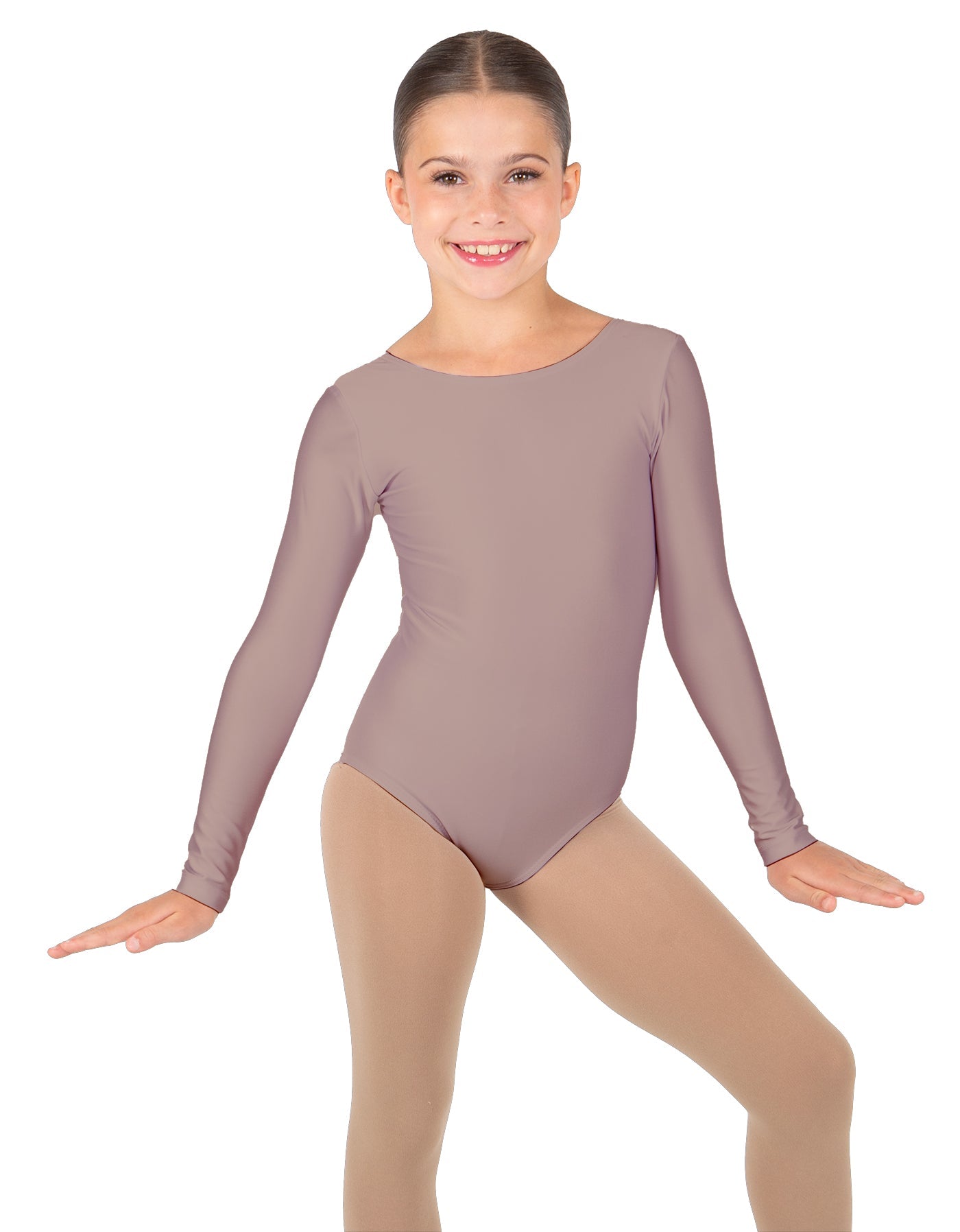 Solid Lycra Long Sleeve Leotard