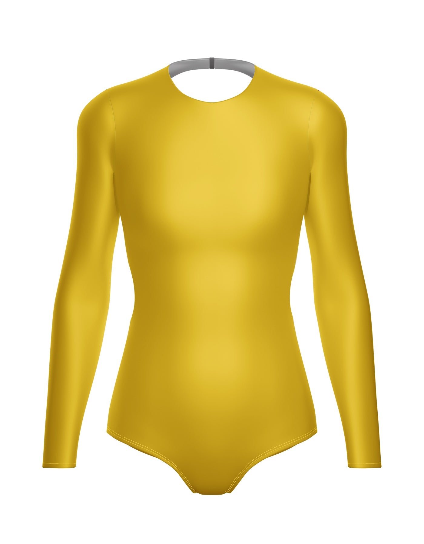 Solid Lycra LS Leotard Triangle Back