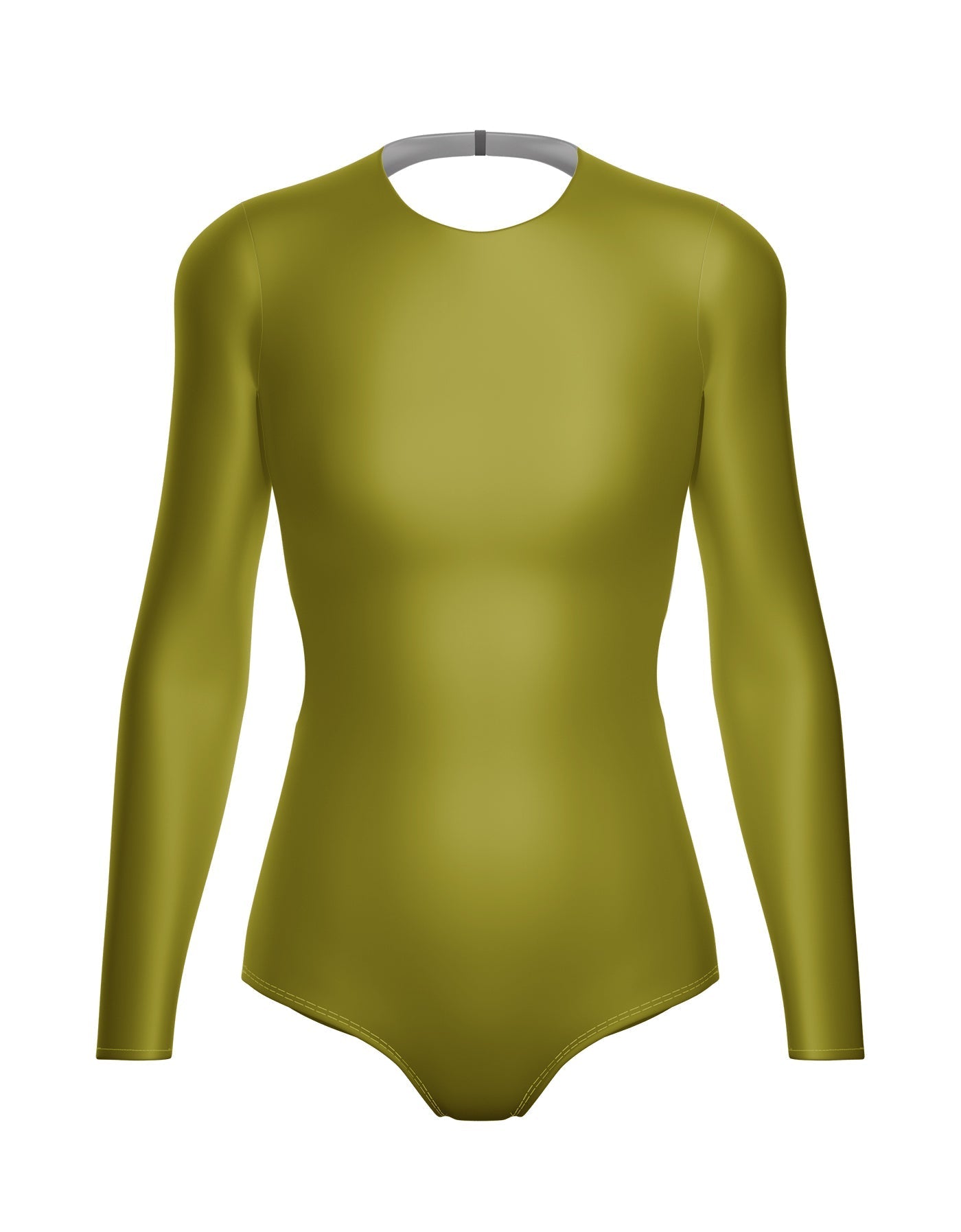 Solid Lycra LS Leotard Triangle Back