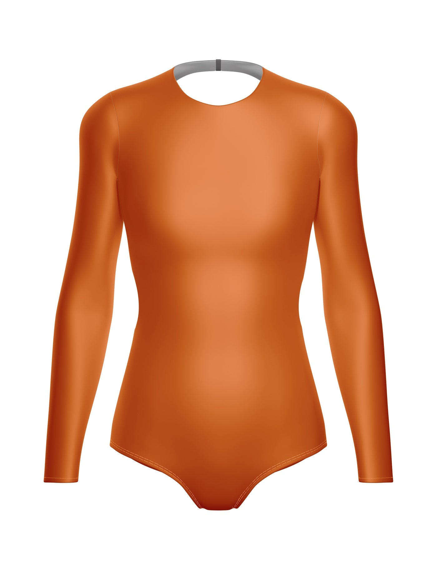 Solid Lycra LS Leotard Triangle Back
