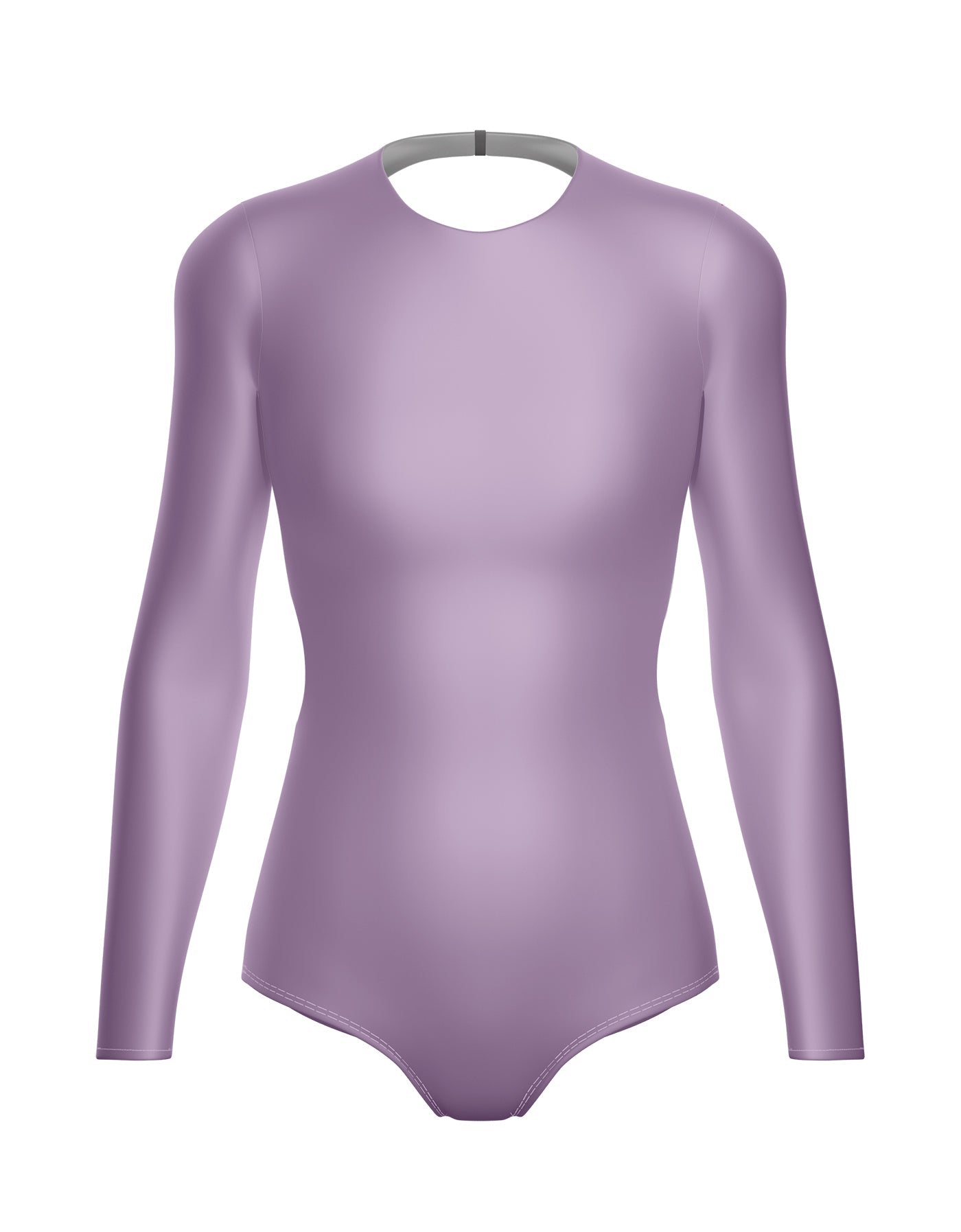 Solid Lycra LS Leotard Triangle Back
