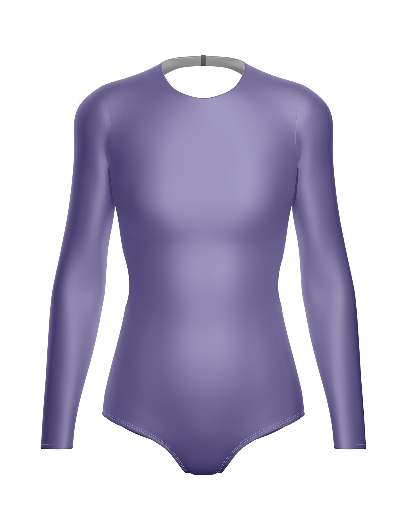 Solid Lycra LS Leotard Triangle Back