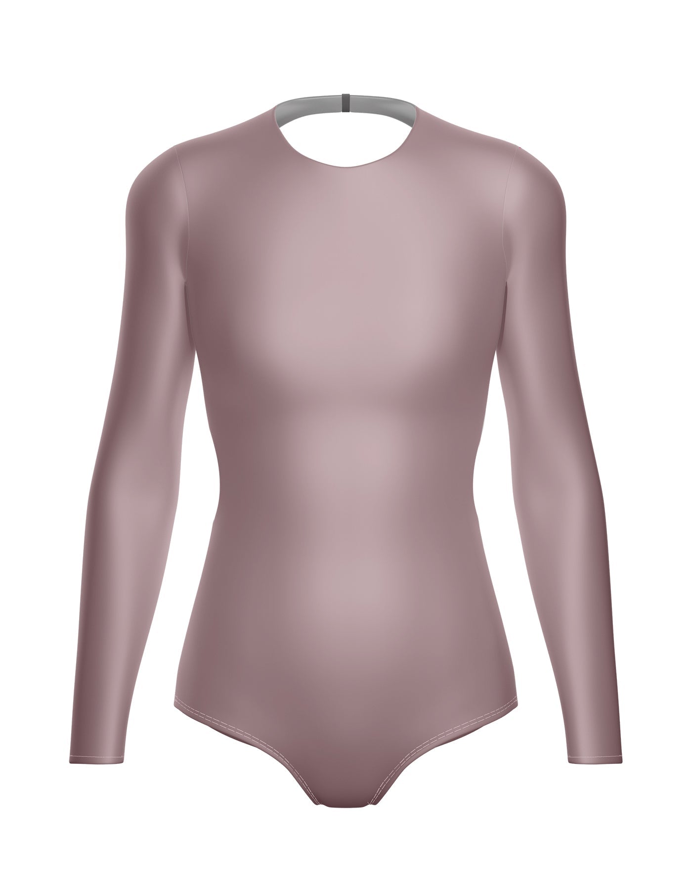 Solid Lycra LS Leotard Triangle Back