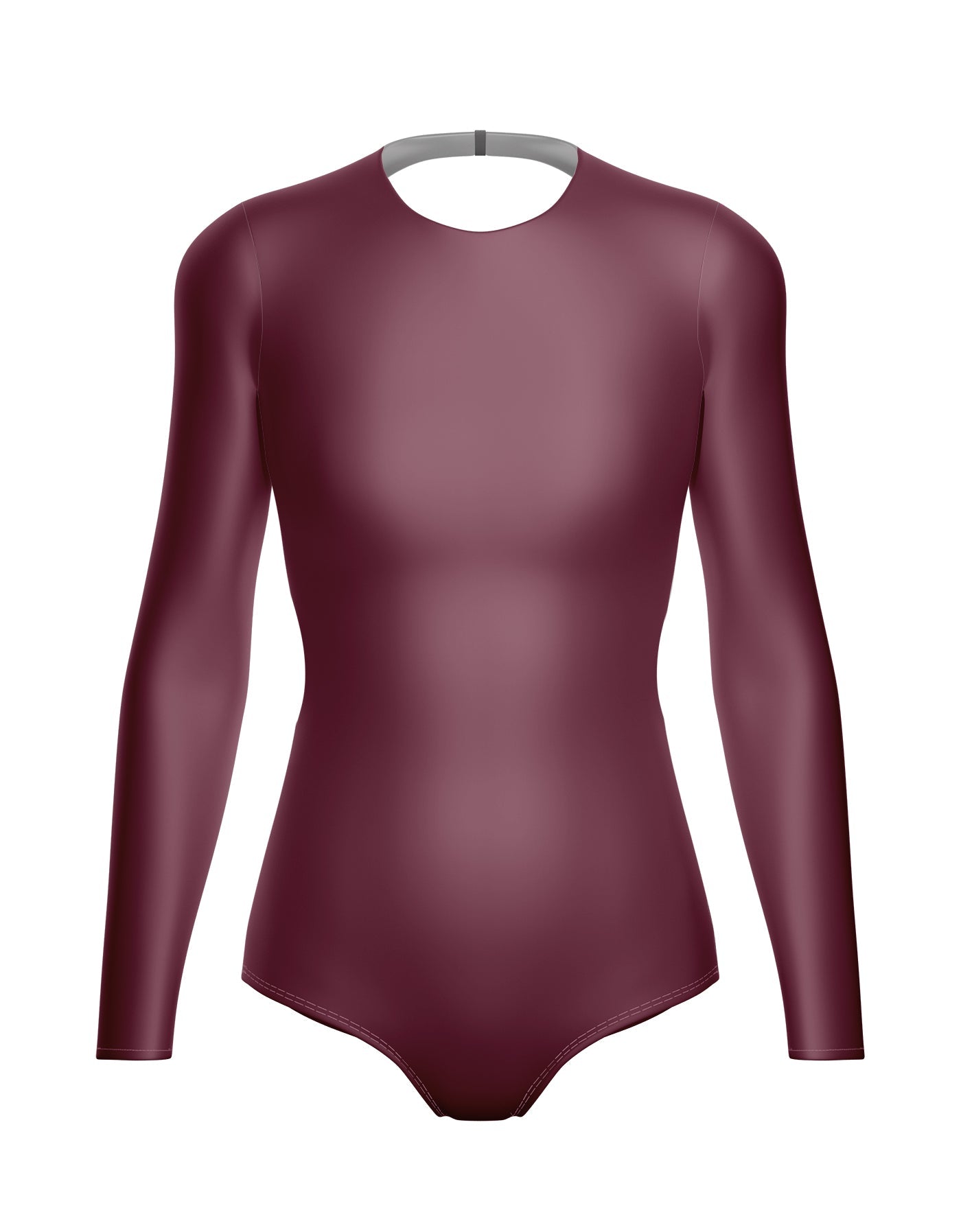 Solid Lycra LS Leotard Triangle Back
