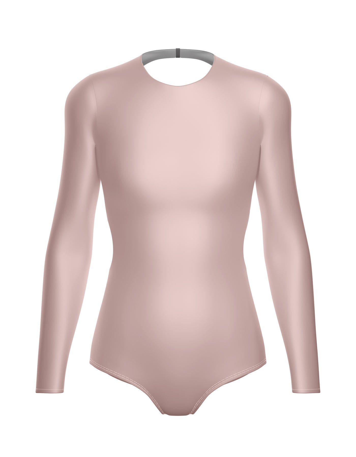 Solid Lycra LS Leotard Triangle Back