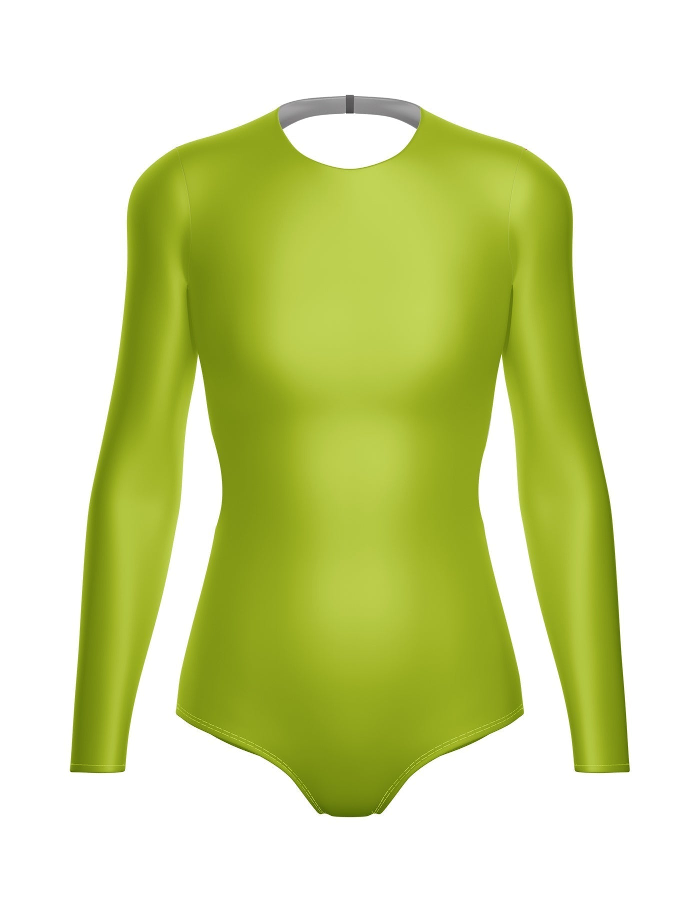 Solid Lycra LS Leotard Triangle Back