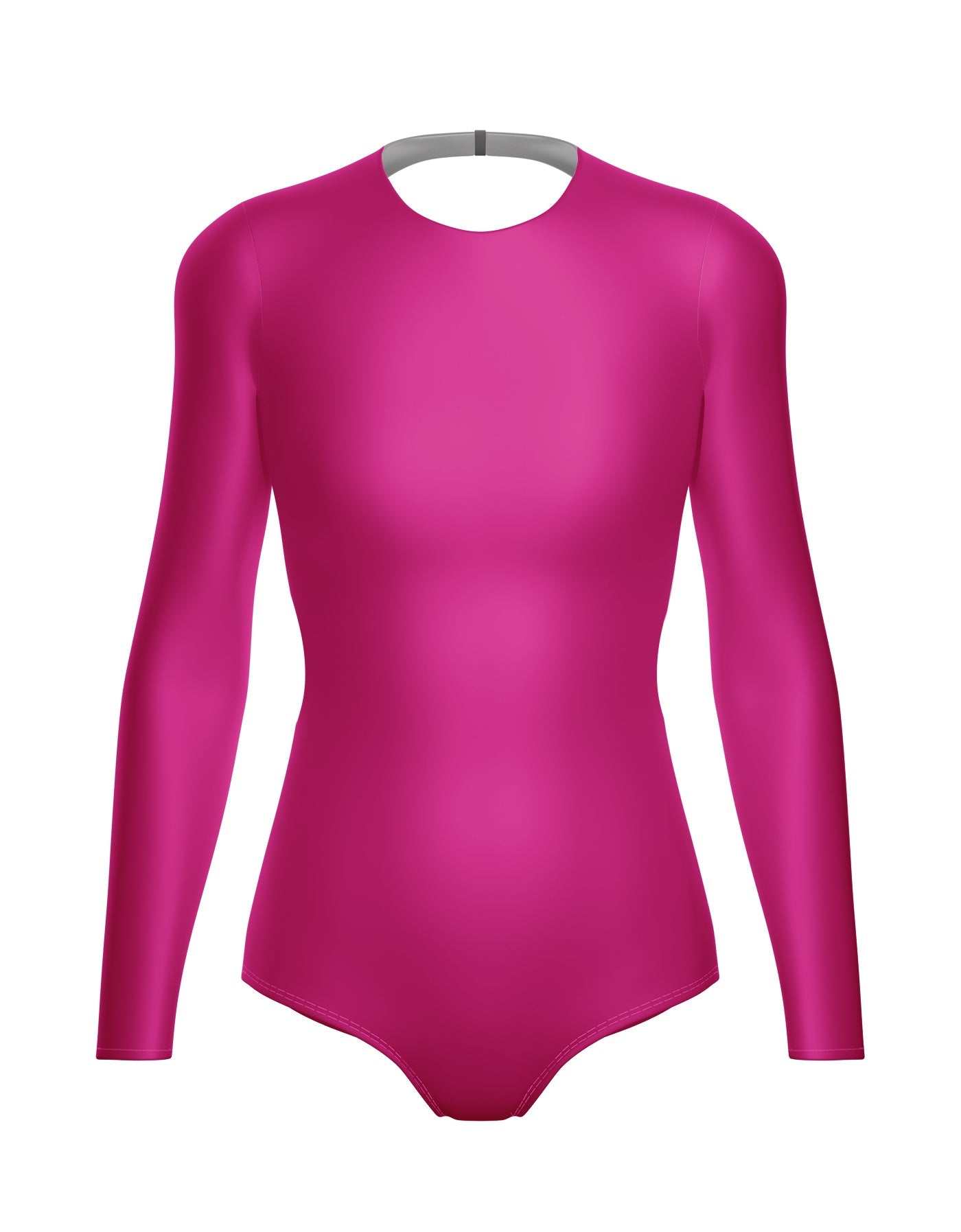 Solid Lycra LS Leotard Triangle Back