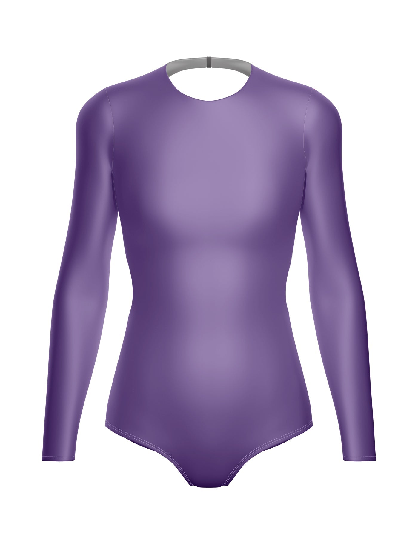 Solid Lycra LS Leotard Triangle Back