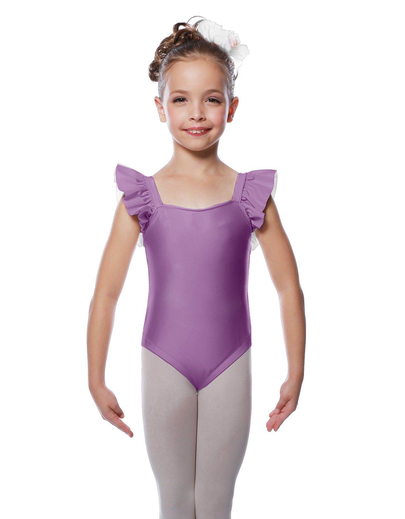 Solid Lycra Flutter Strap Leotard