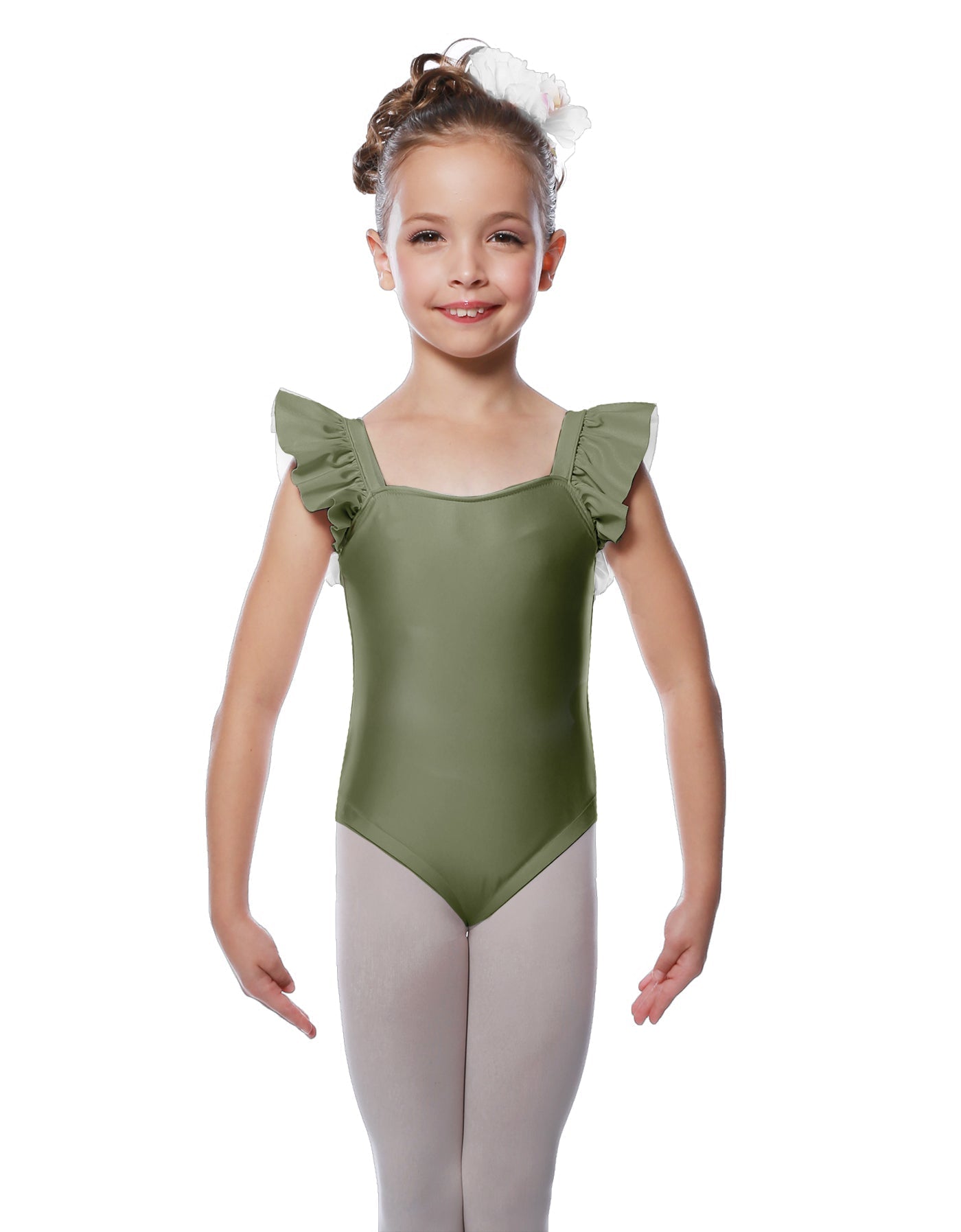 Solid Lycra Flutter Strap Leotard
