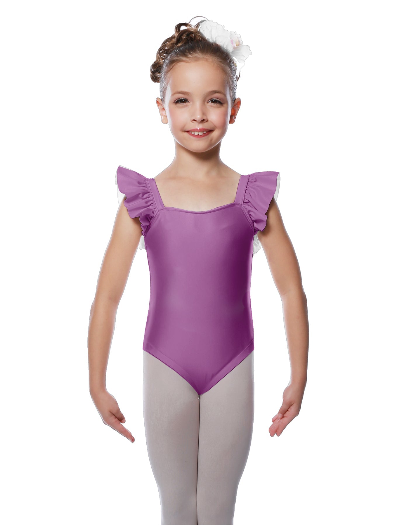 Solid Lycra Flutter Strap Leotard