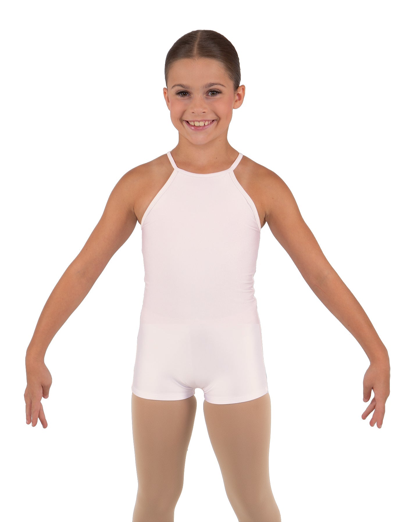 Solid Lycra Halter Binding Biketard