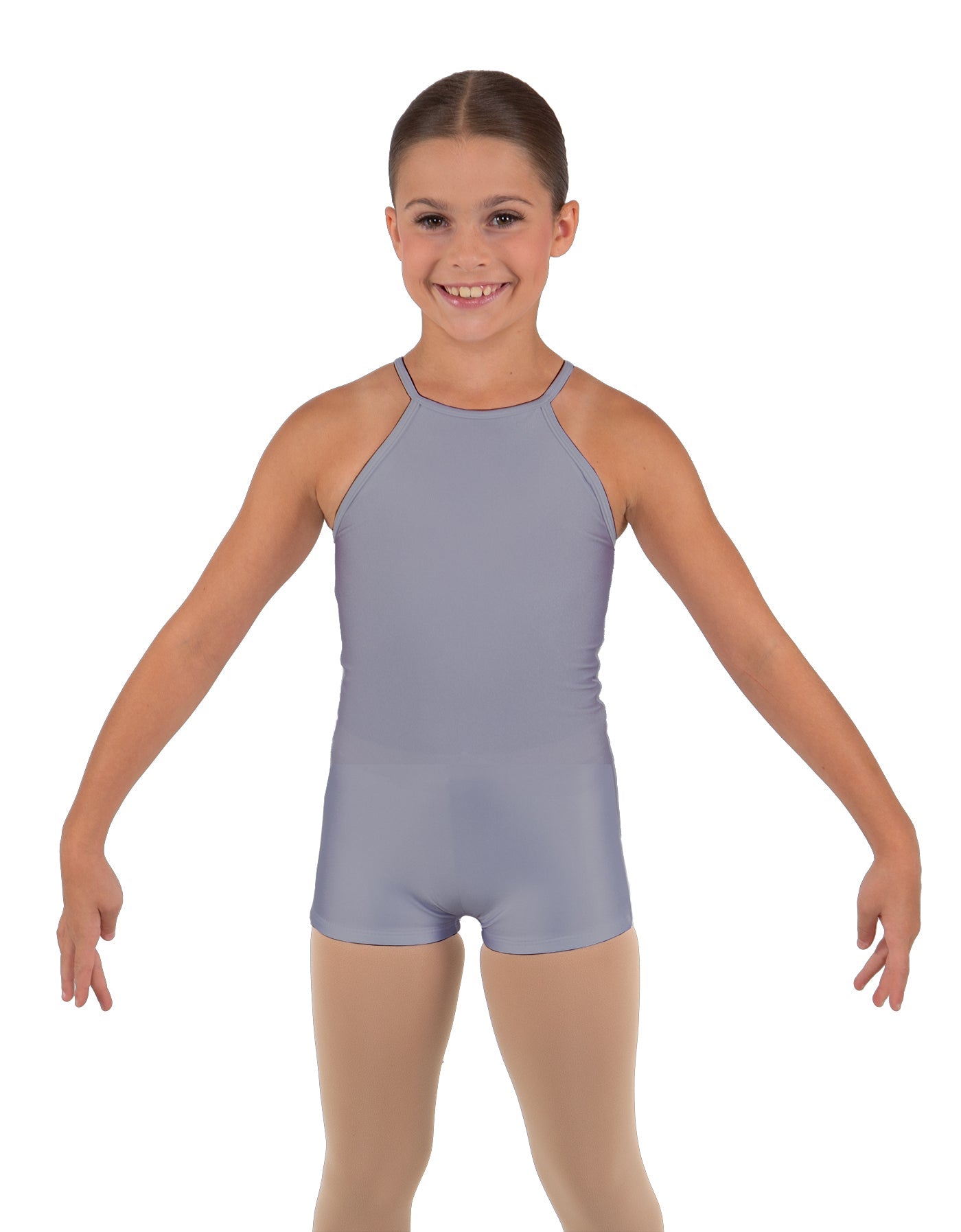 Solid Lycra Halter Binding Biketard