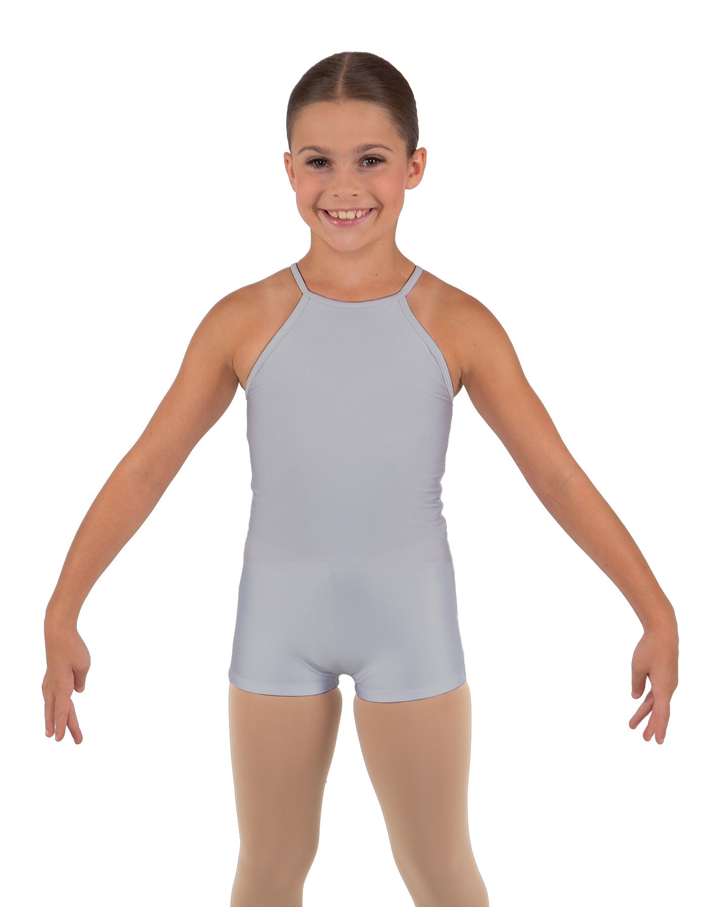 Solid Lycra Halter Binding Biketard