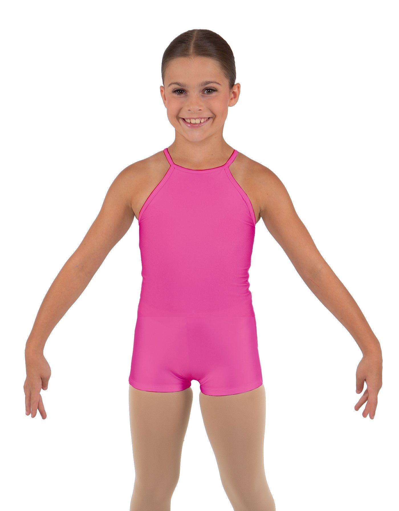Solid Lycra Halter Binding Biketard