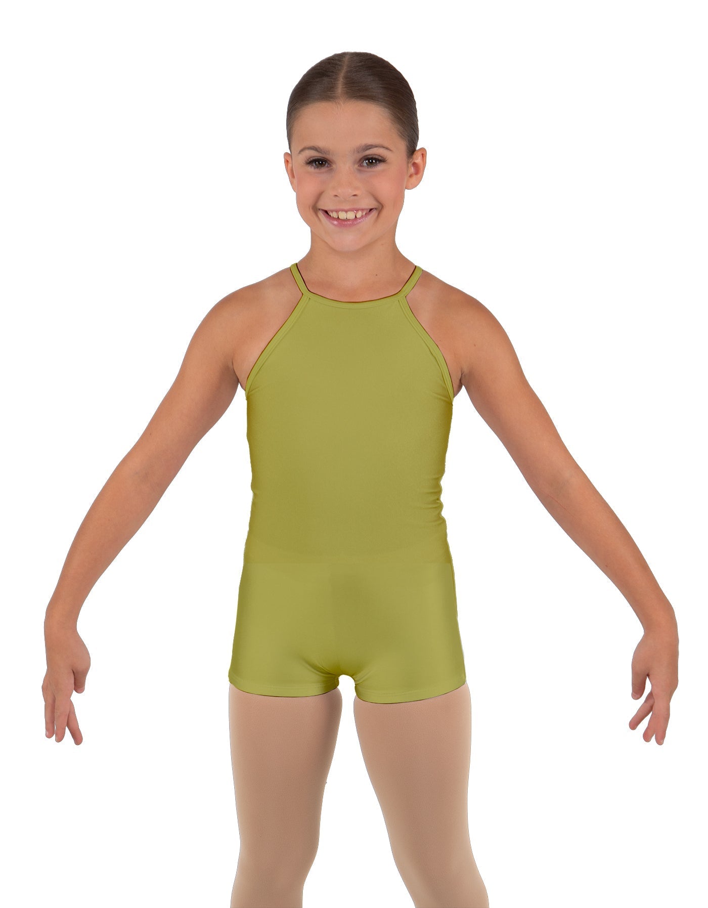 Solid Lycra Halter Binding Biketard