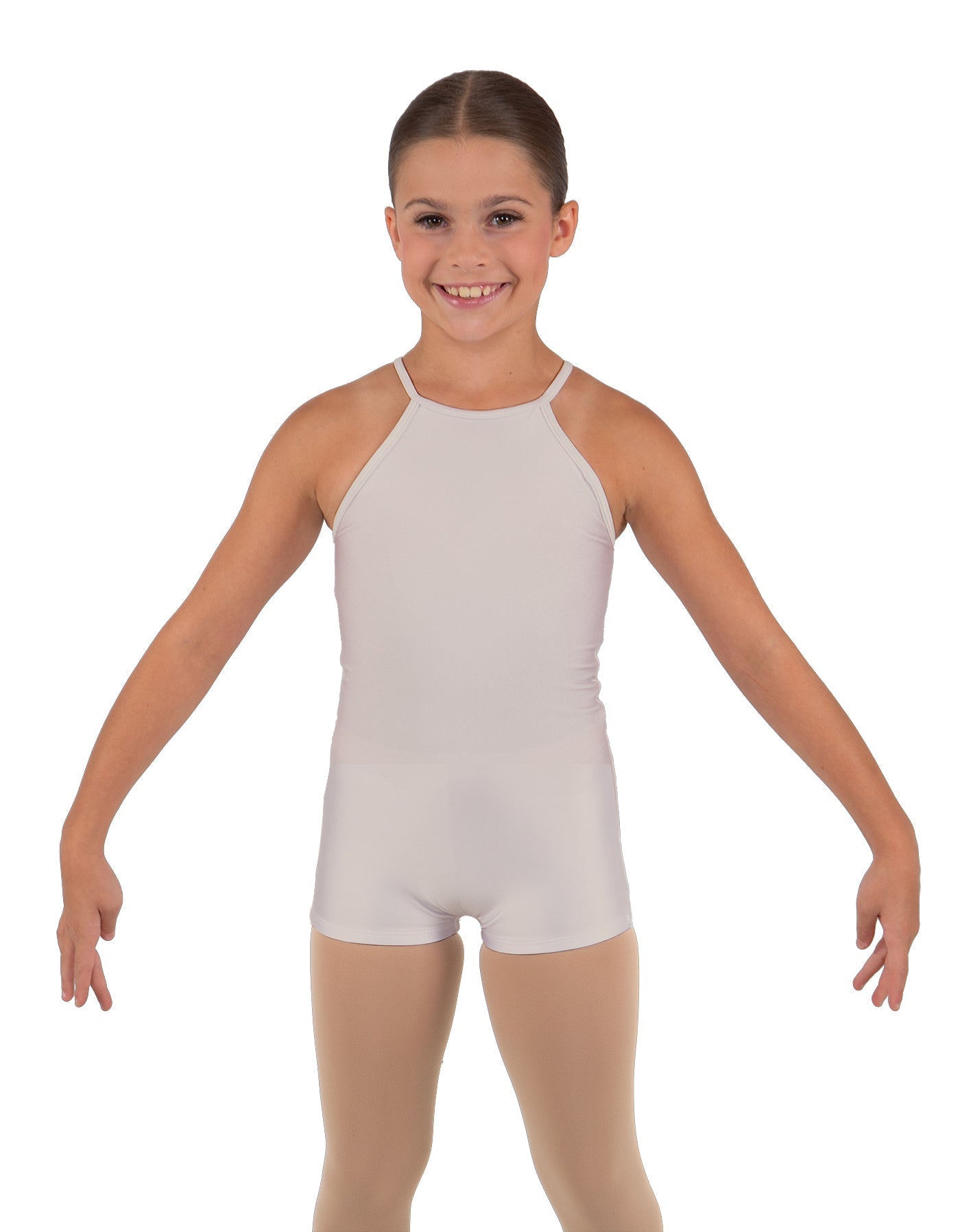 Solid Lycra Halter Binding Biketard