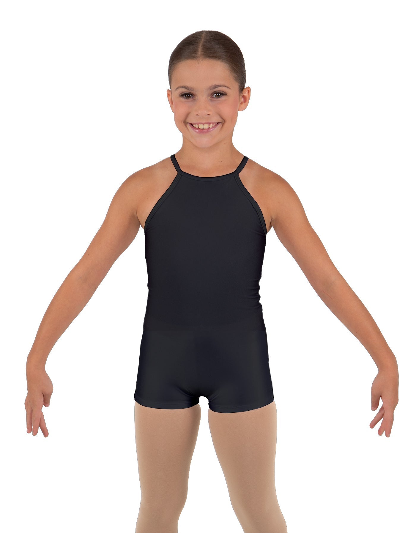 Solid Lycra Halter Binding Biketard