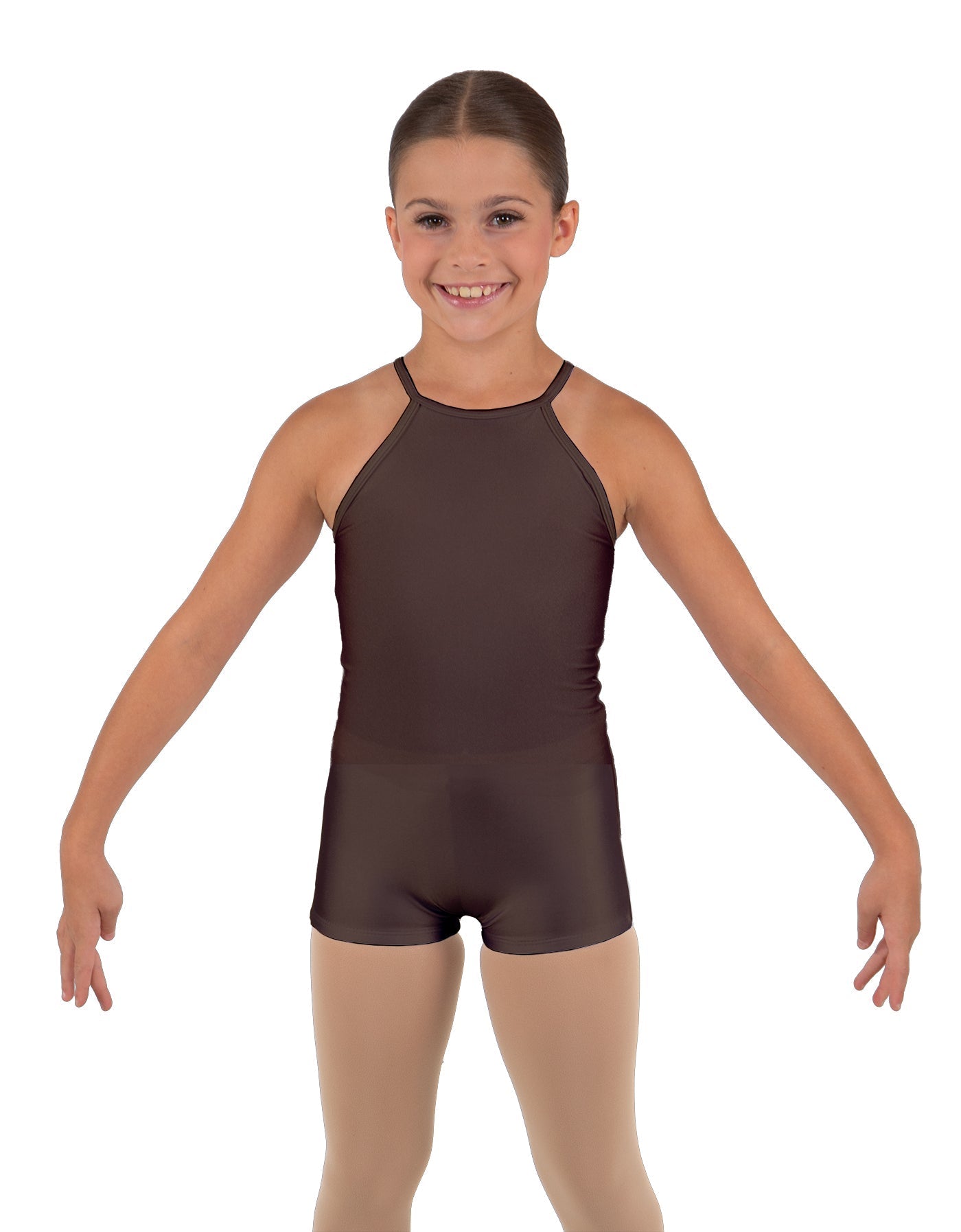 Solid Lycra Halter Binding Biketard