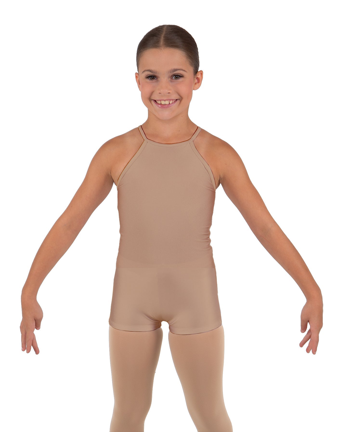 Solid Lycra Halter Binding Biketard