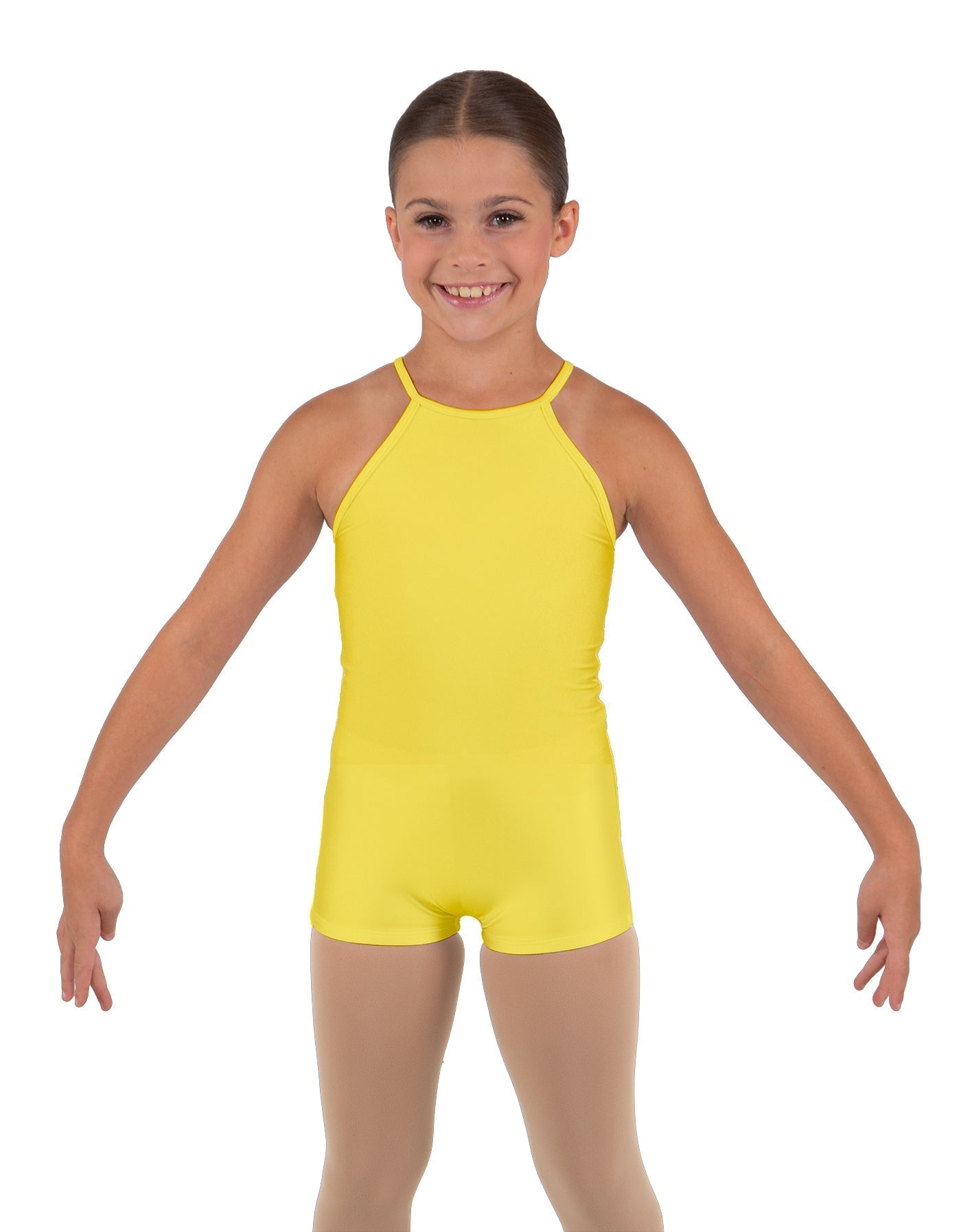 Solid Lycra Halter Binding Biketard