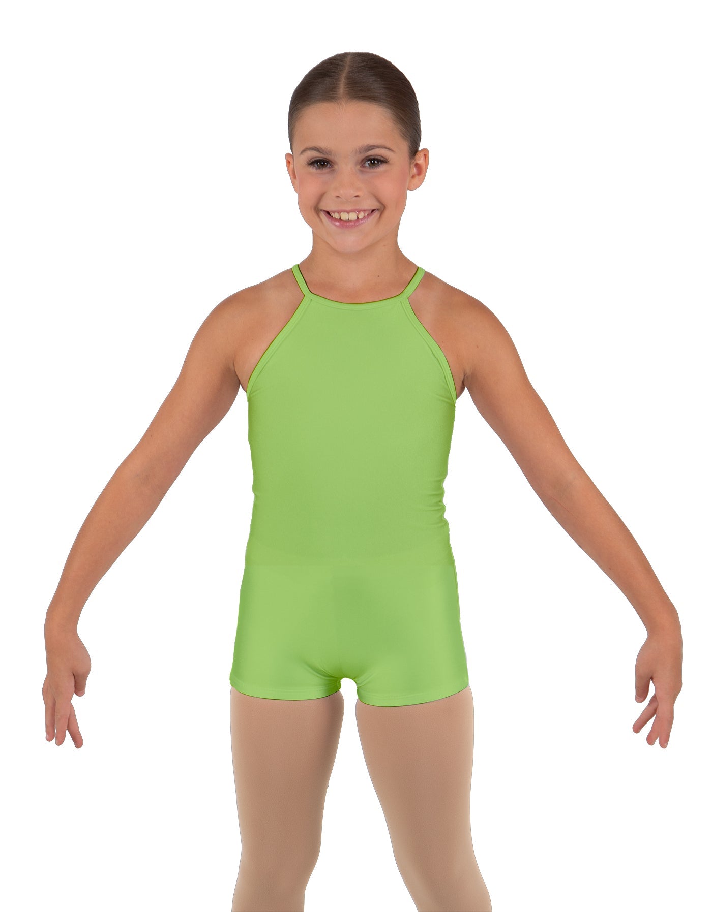 Solid Lycra Halter Binding Biketard